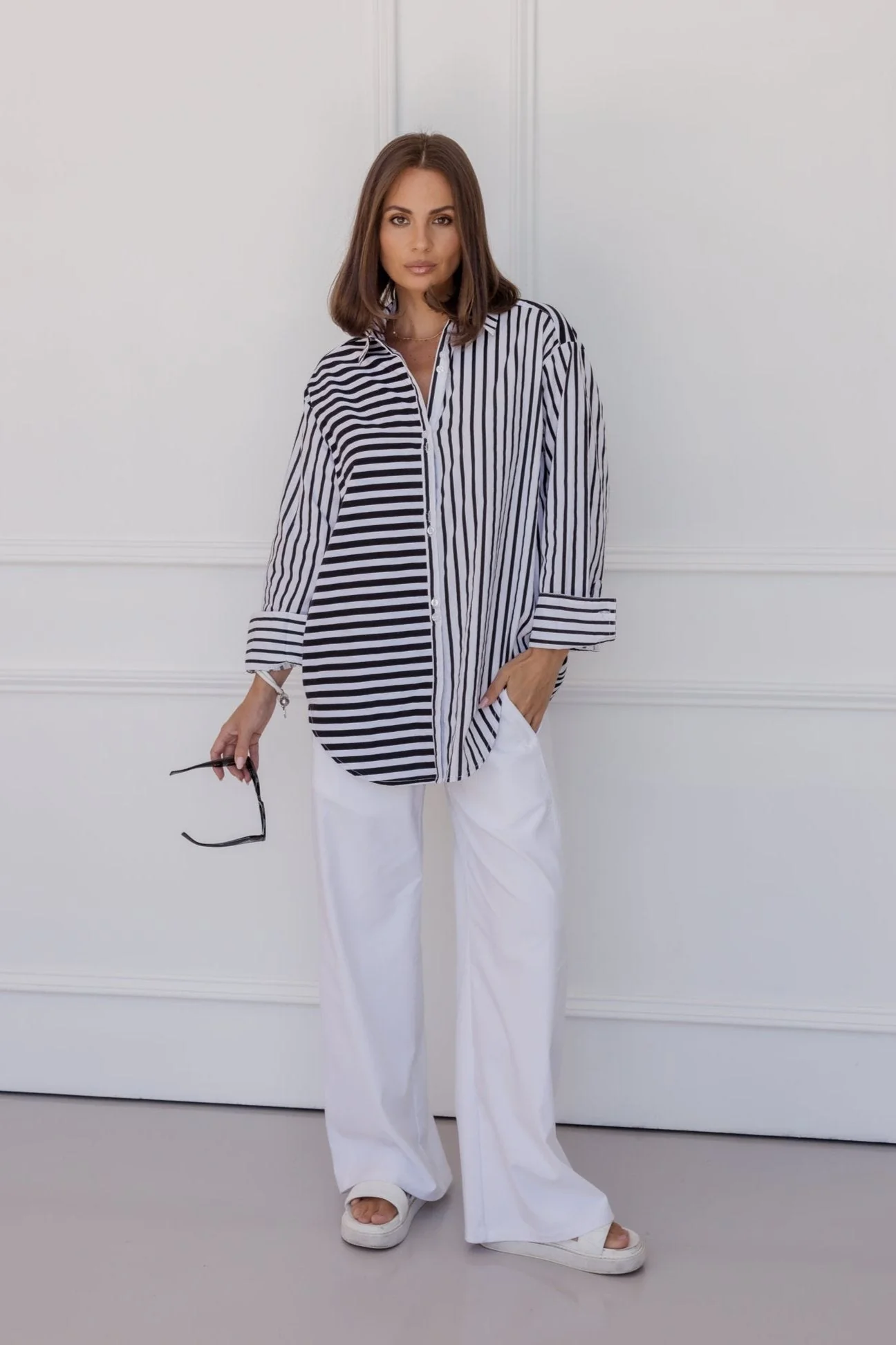 AUSTIN Shirt Mixed Stripe Black - Image 3