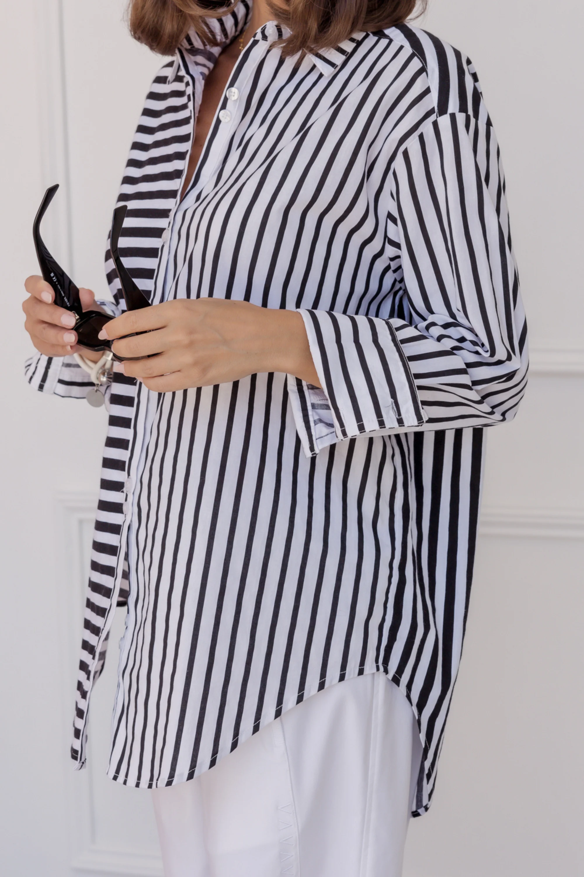 AUSTIN Shirt Mixed Stripe Black - Image 4