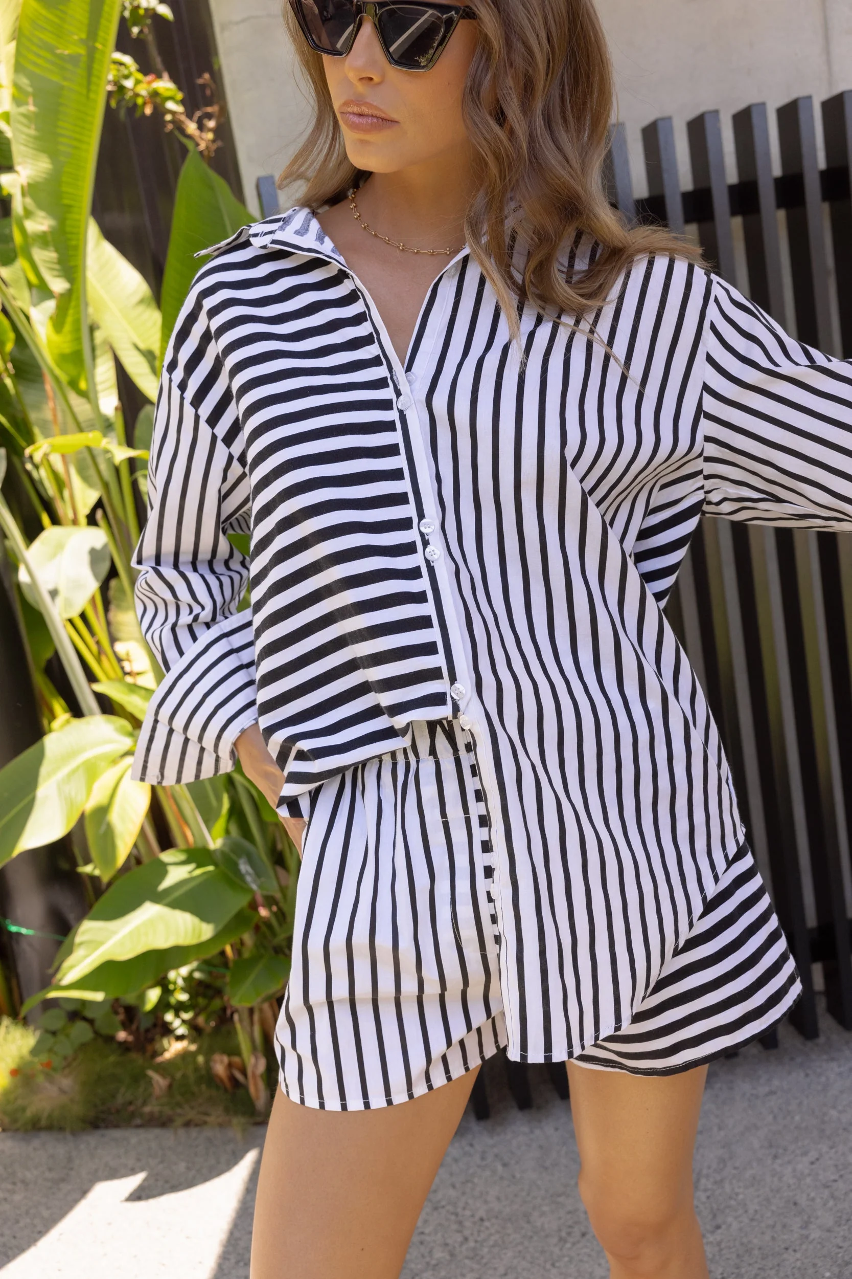 AUSTIN Shirt Mixed Stripe Black - Image 5