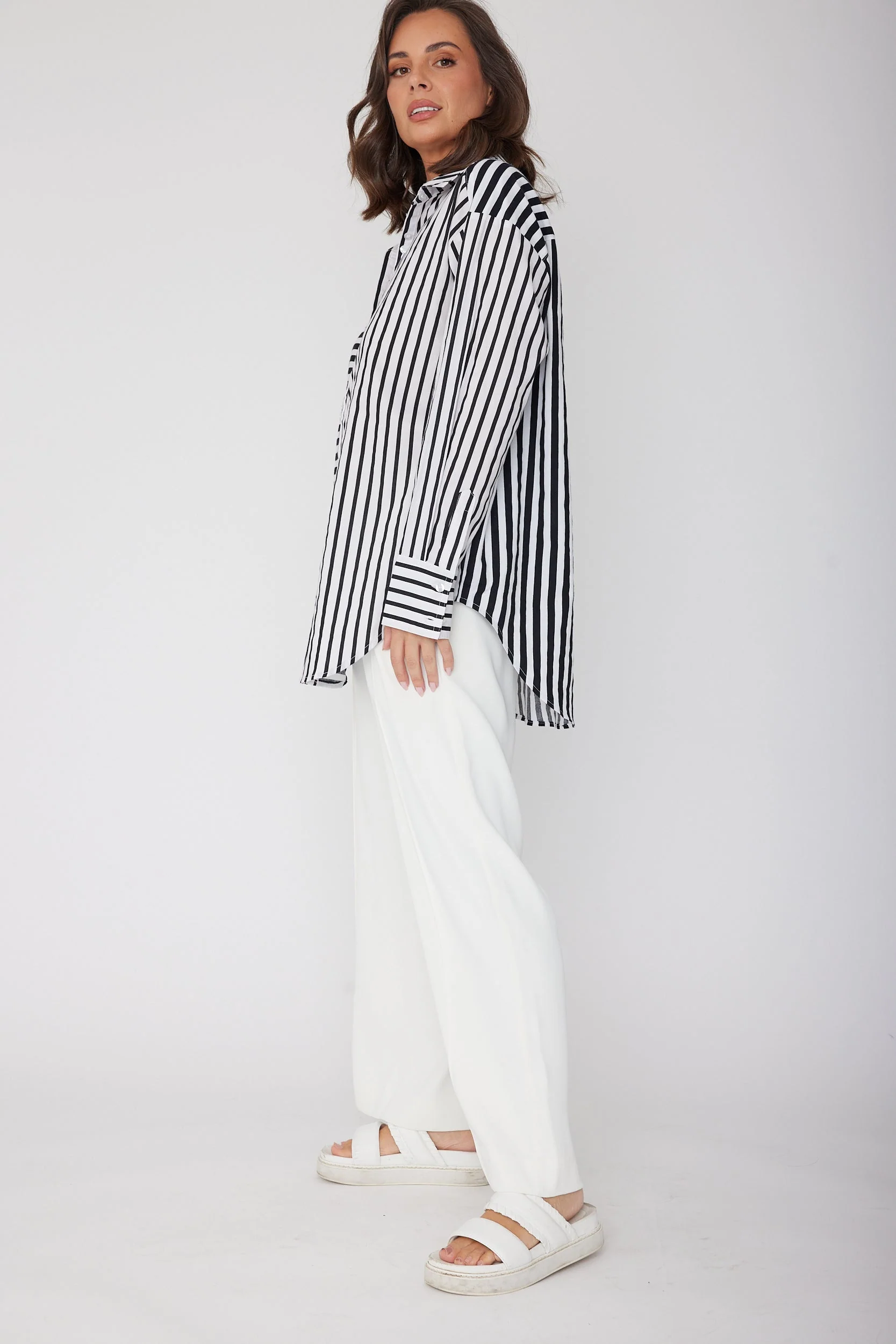 AUSTIN Shirt Mixed Stripe Black - Image 9