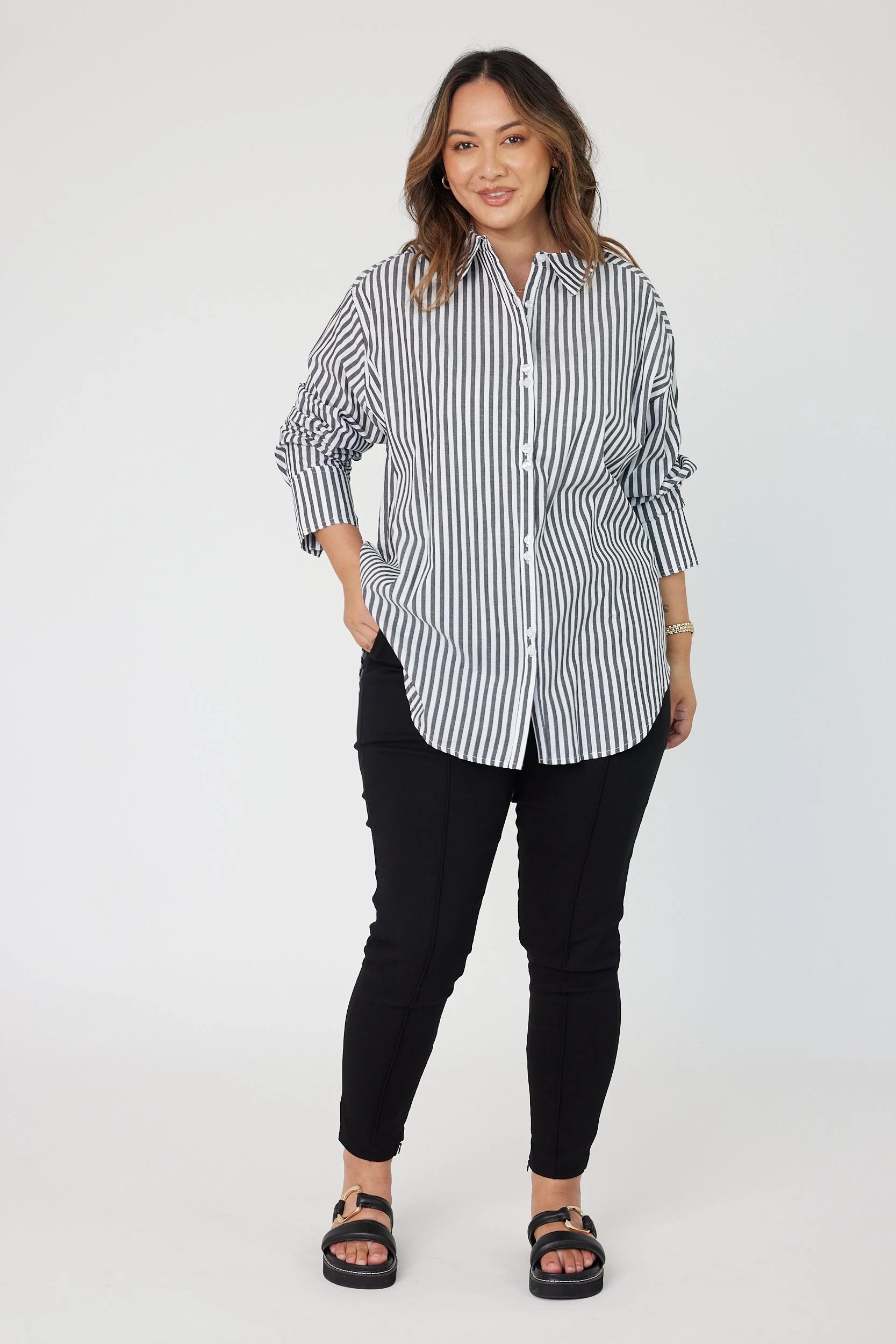 AUSTIN Shirt Black Stripe - Image 12