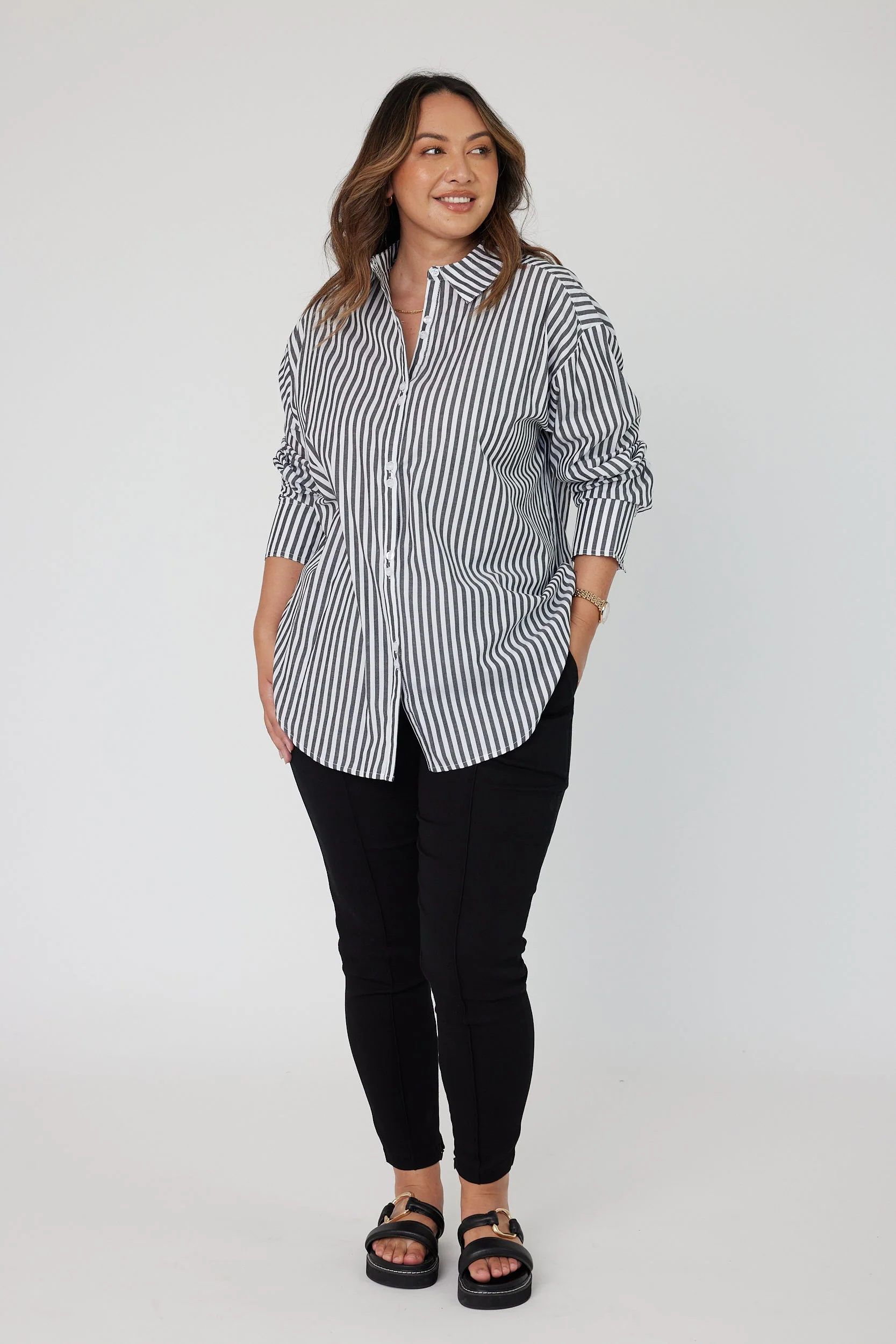 AUSTIN Shirt Black Stripe - Image 14