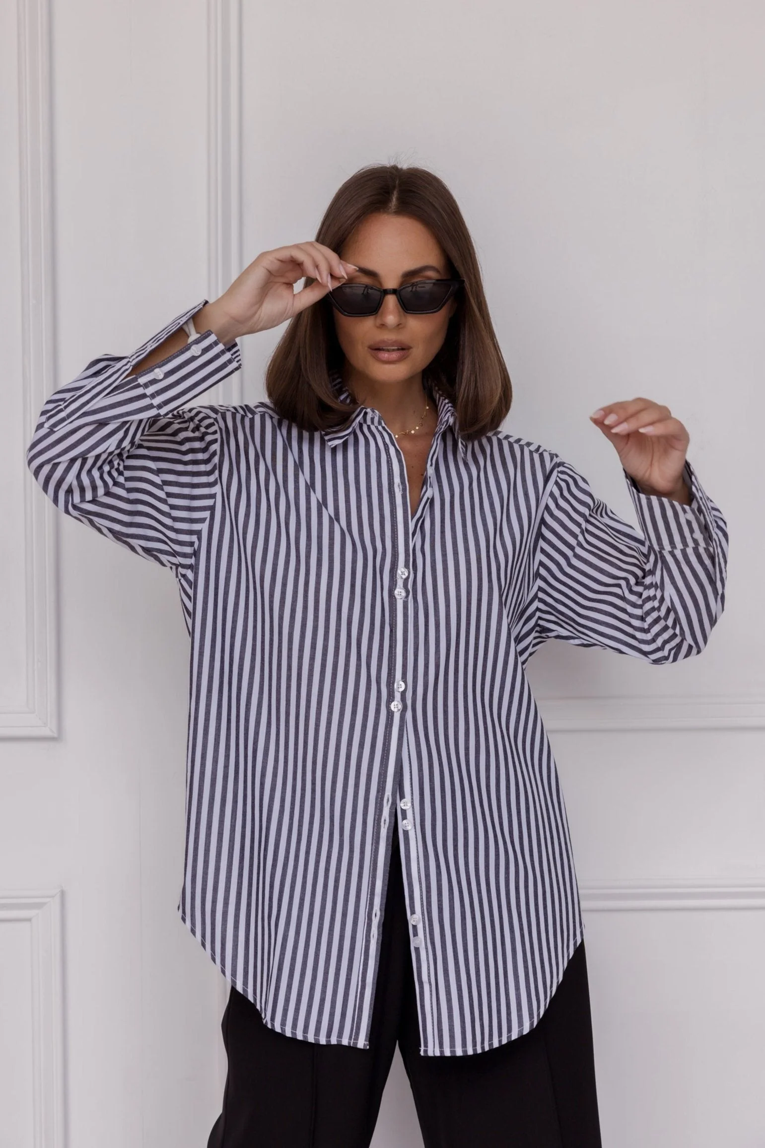 AUSTIN Shirt Black Stripe - Image 4