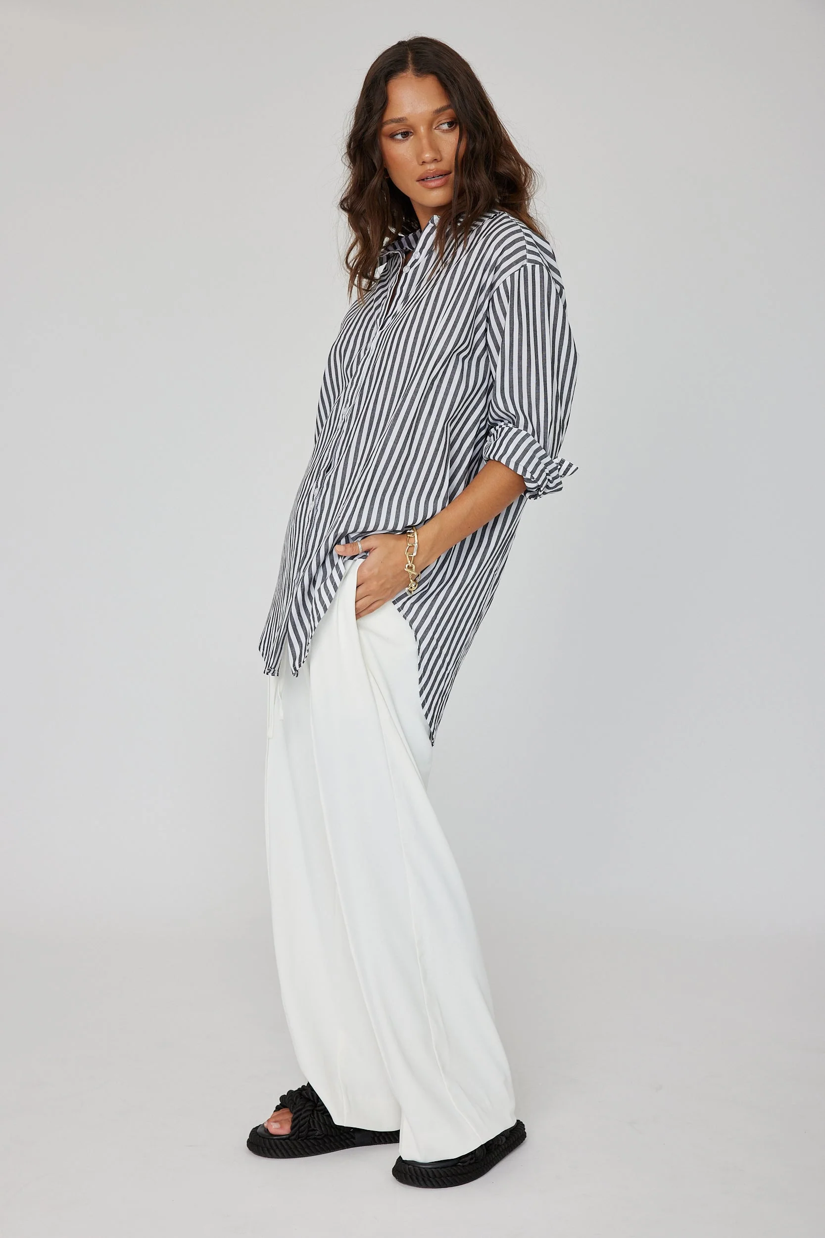 AUSTIN Shirt Black Stripe - Image 8