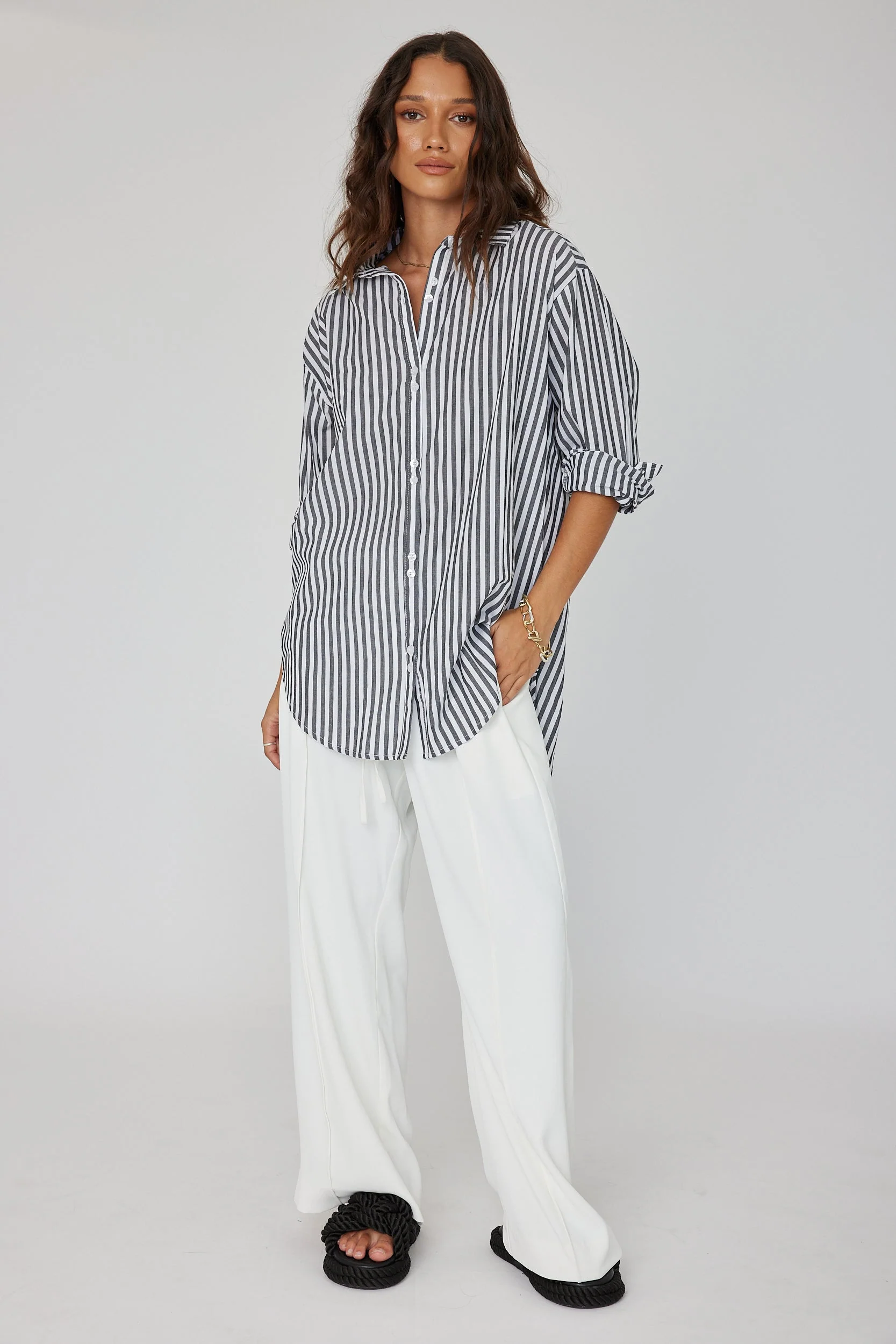 AUSTIN Shirt Black Stripe - Image 9