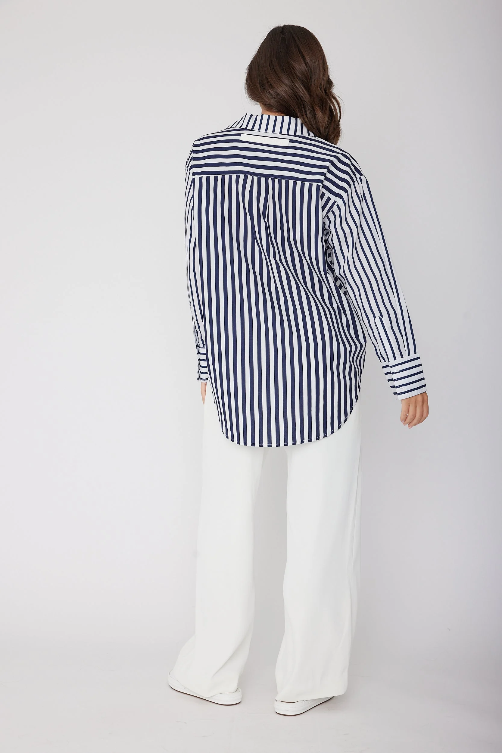 AUSTIN Shirt Mixed Stripe Navy - Image 10