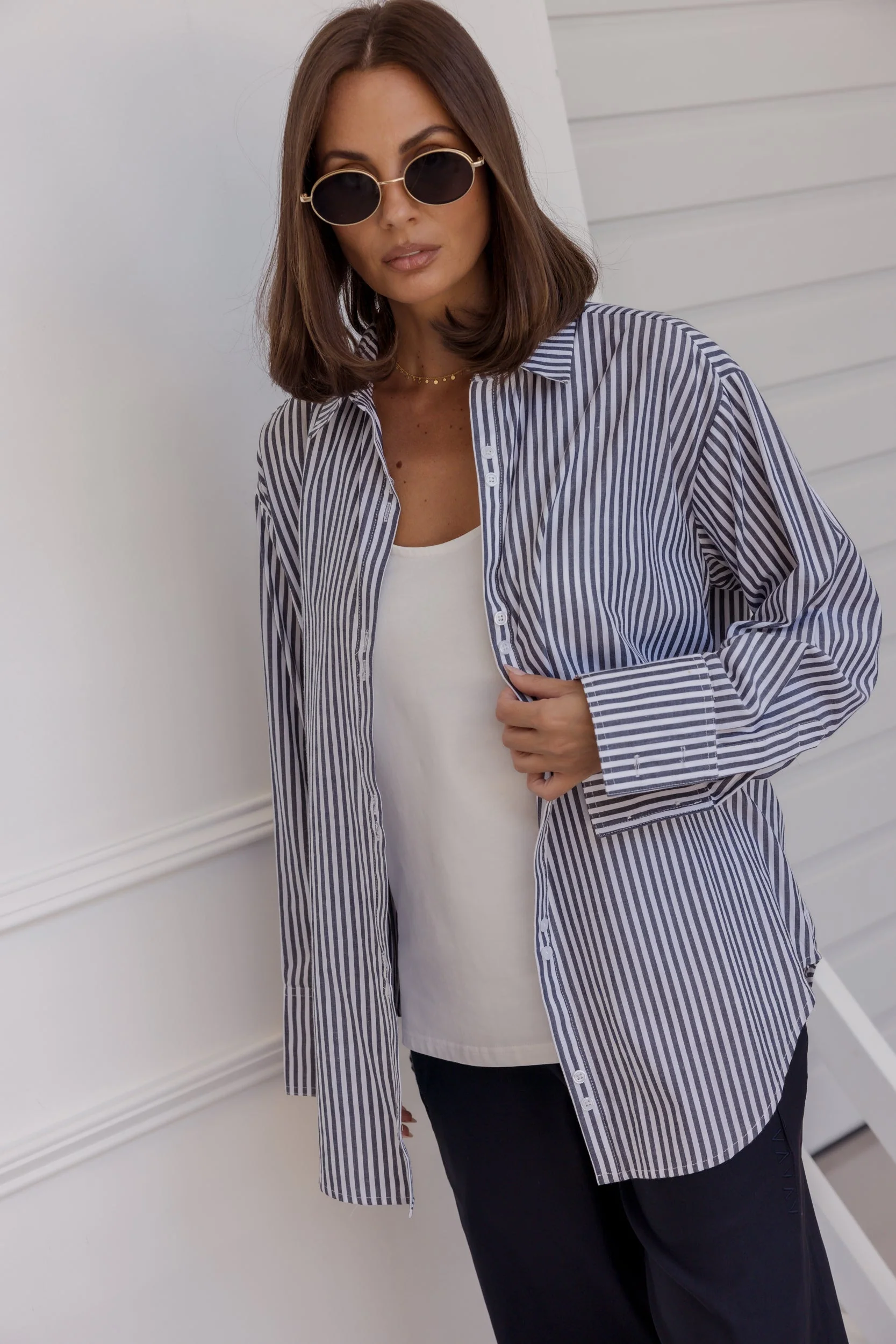 AUSTIN Shirt Navy Stripe - Image 3