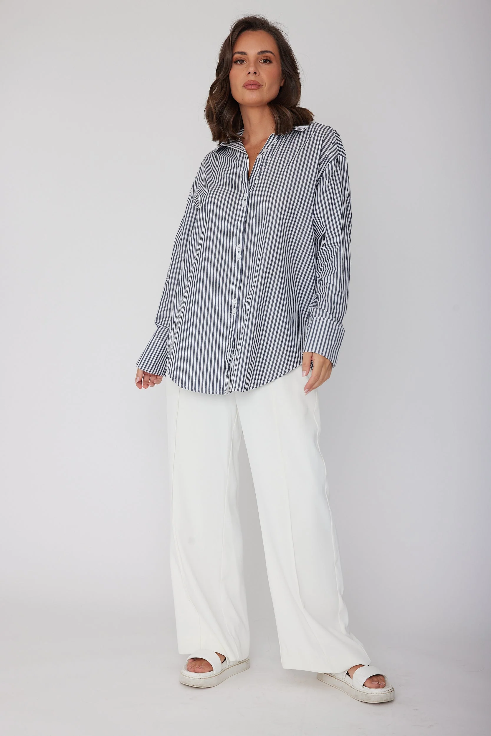 AUSTIN Shirt Navy Stripe - Image 5