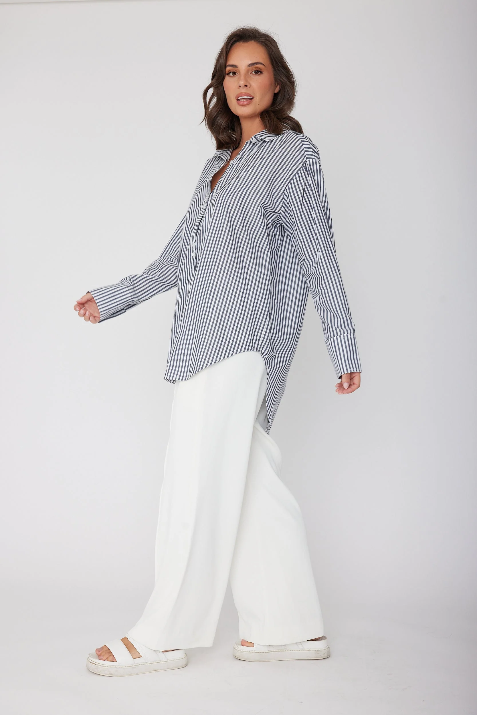 AUSTIN Shirt Navy Stripe - Image 8