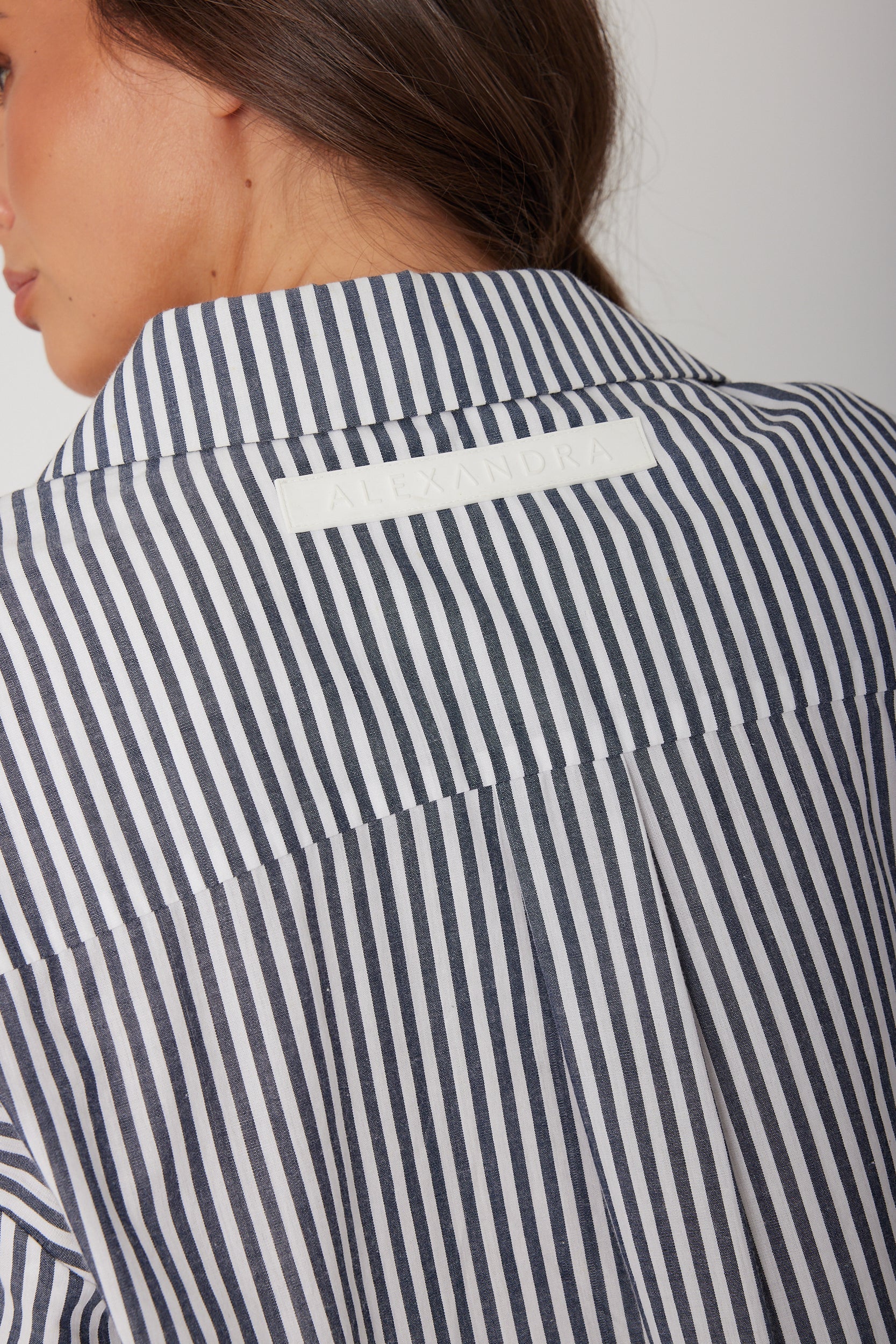 AUSTIN Shirt Navy Stripe - Image 9