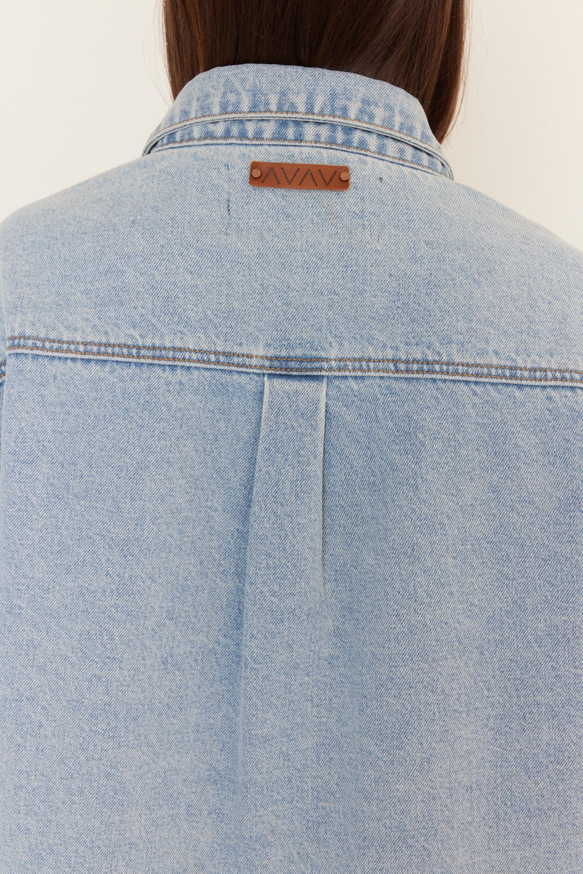 BASEN Shacket Light Blue Denim - Image 14