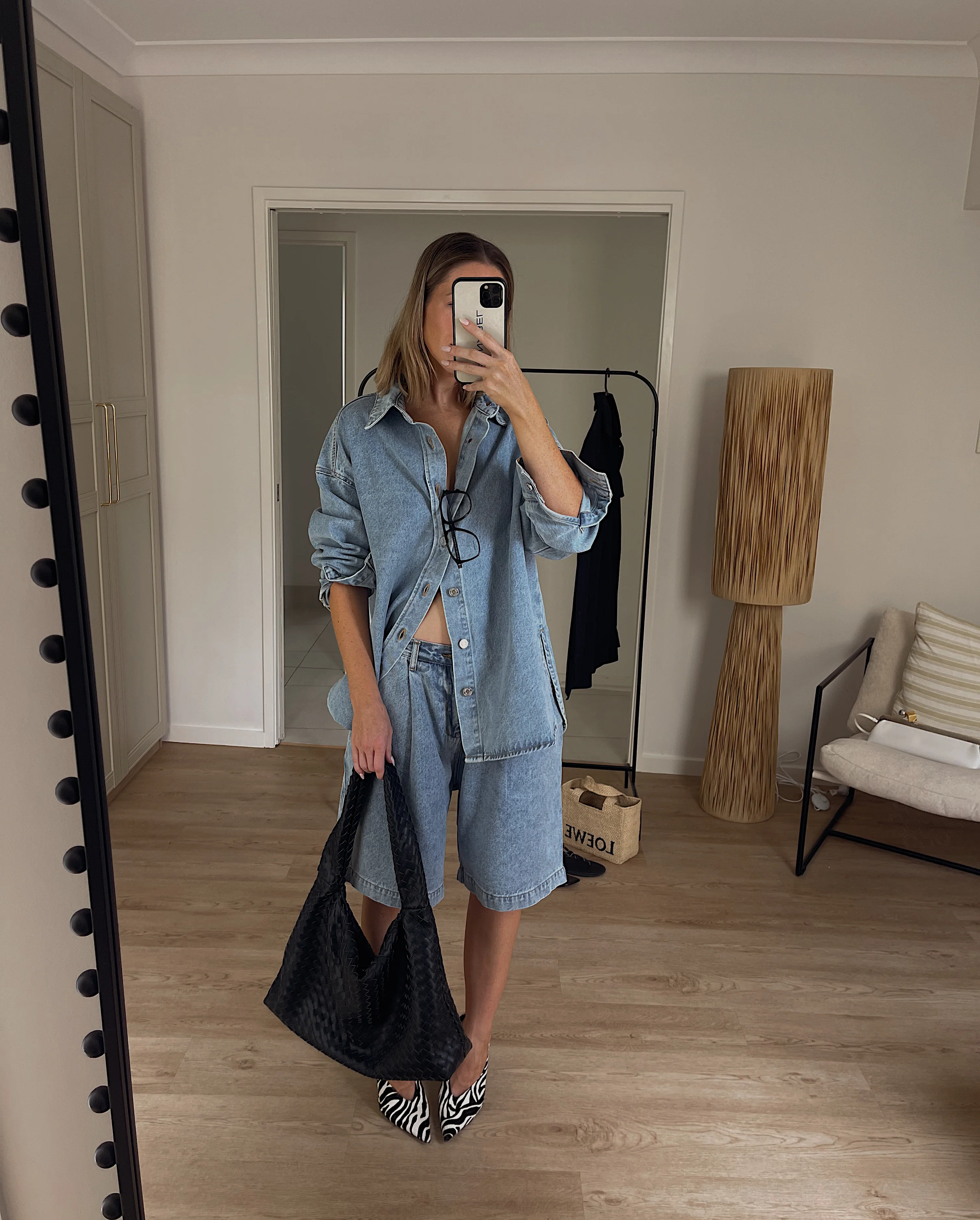 BASEN Shacket Light Blue Denim - Image 6