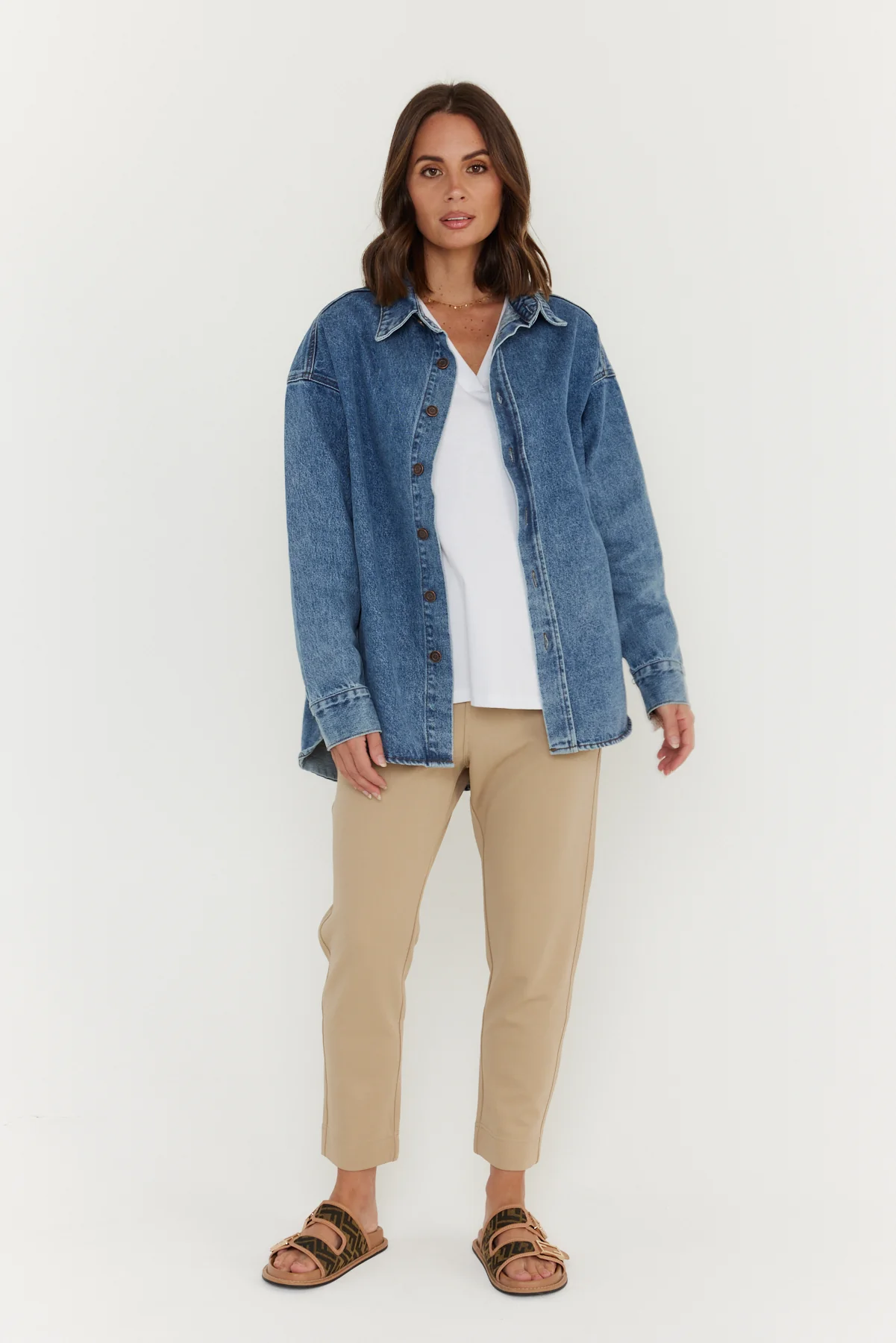 BASEN Shacket Blue Denim - Image 10