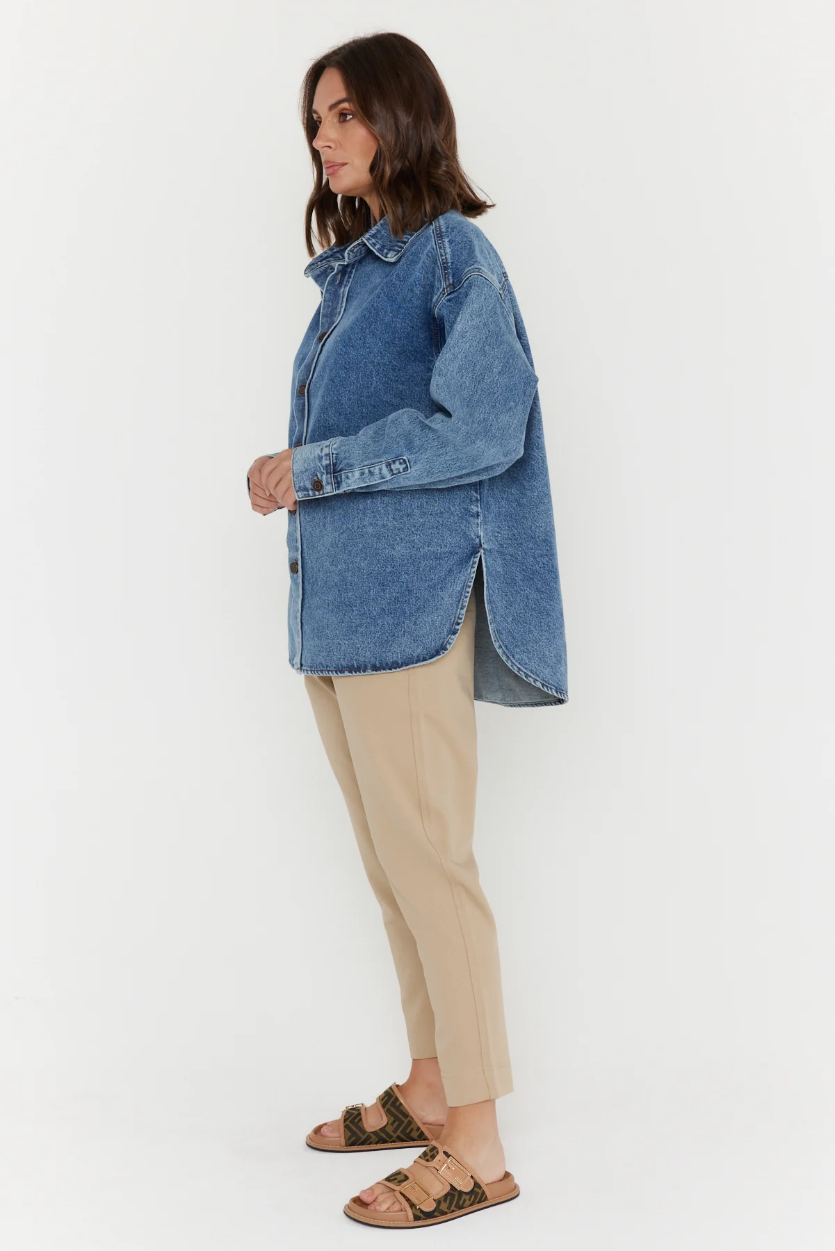 BASEN Shacket Blue Denim - Image 11