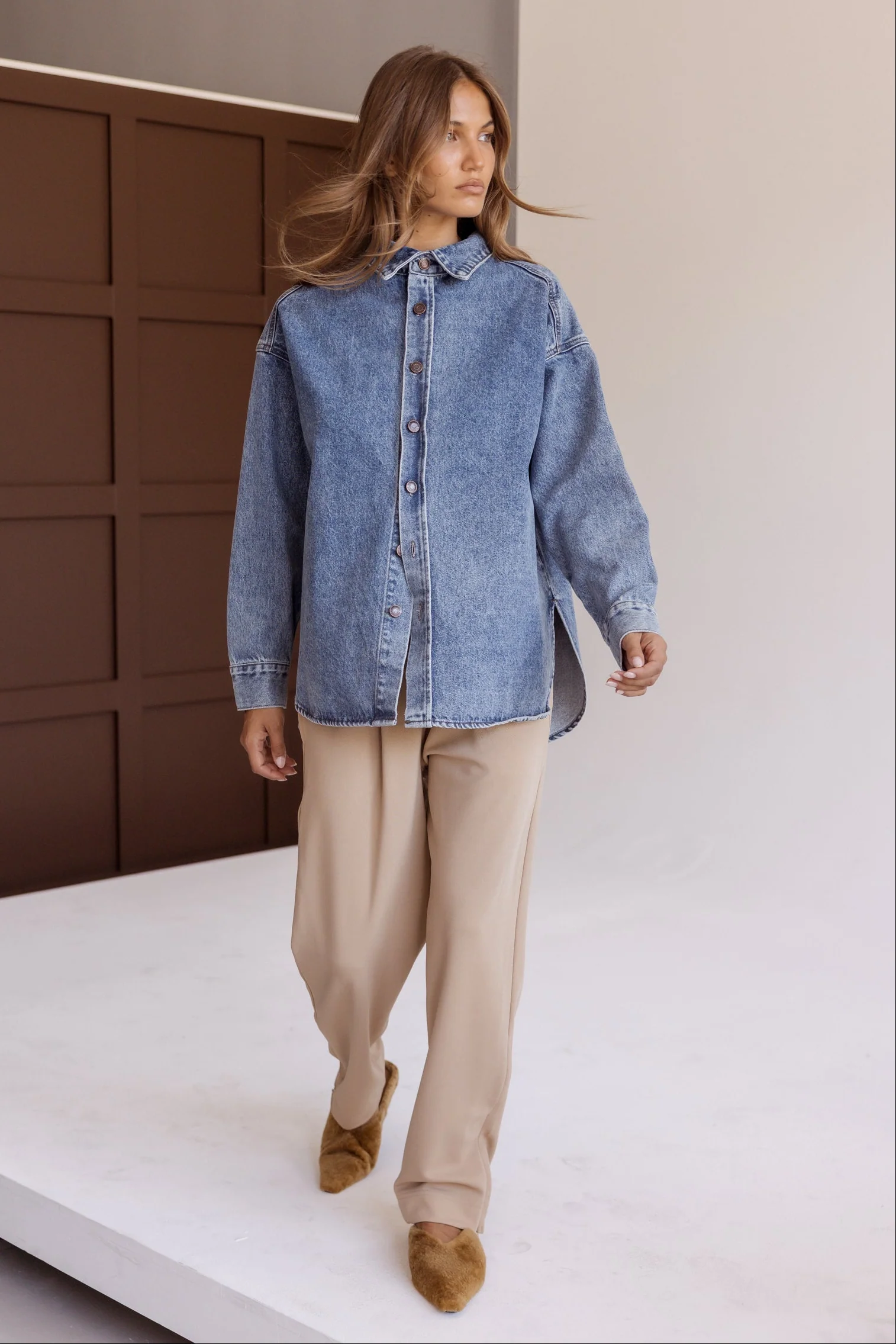 BASEN Shacket Blue Denim - Image 2