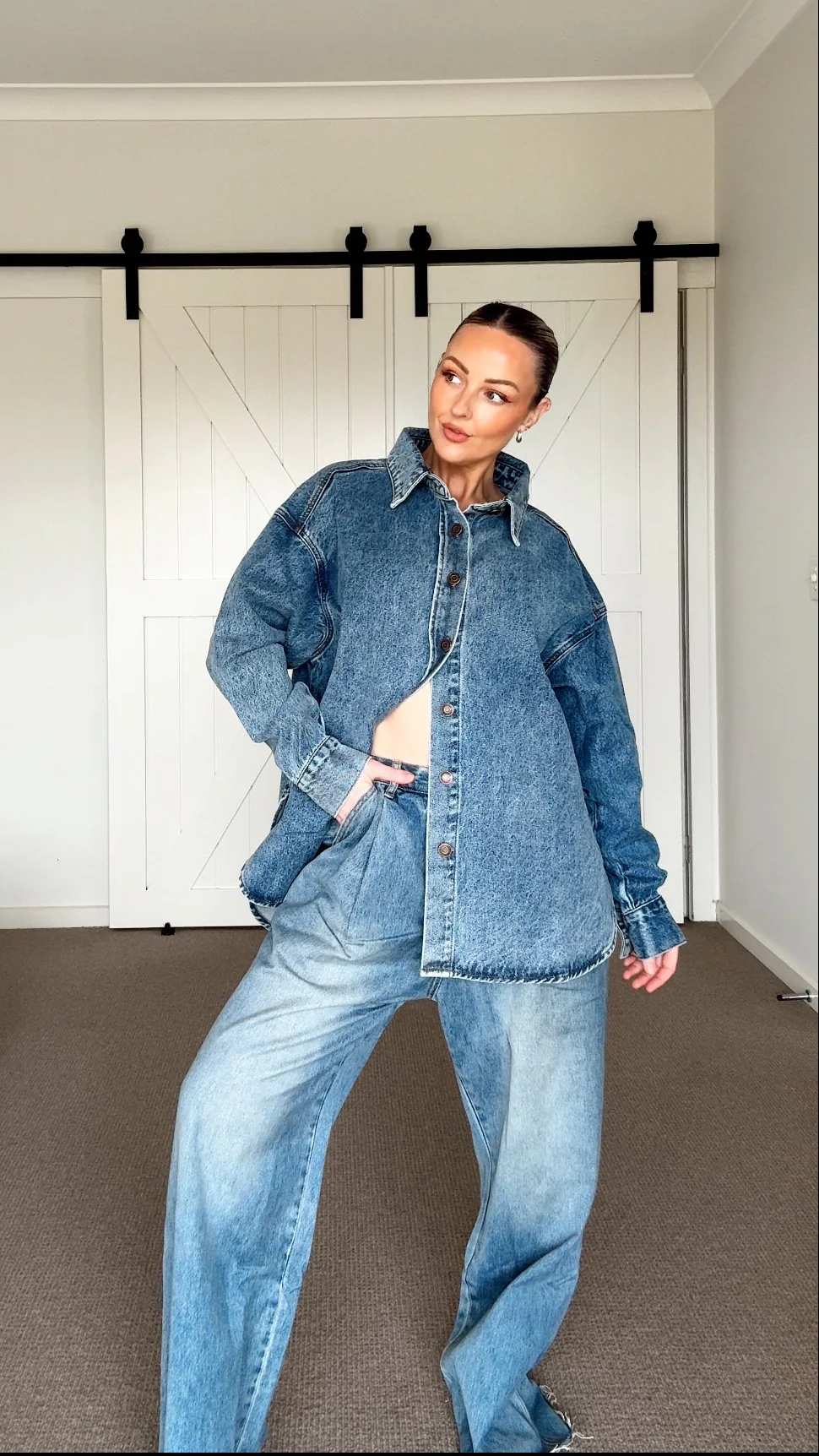 BASEN Shacket Blue Denim - Image 8