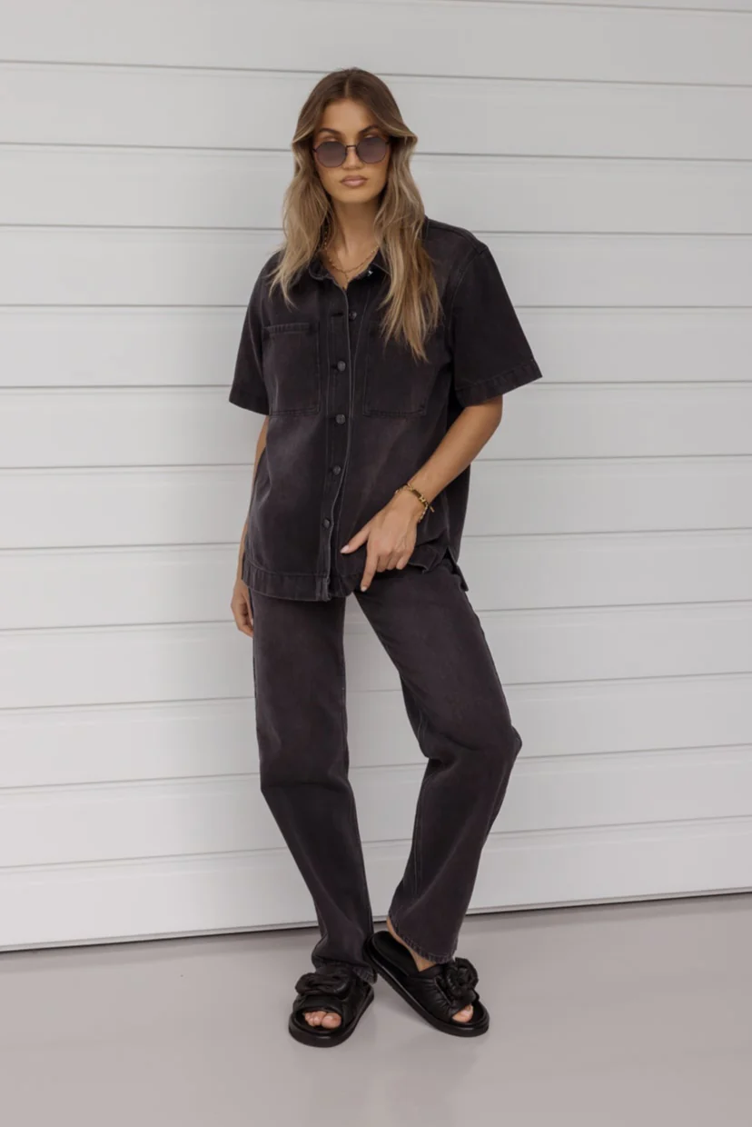 BECKHAM Shirt Black Denim - Image 3