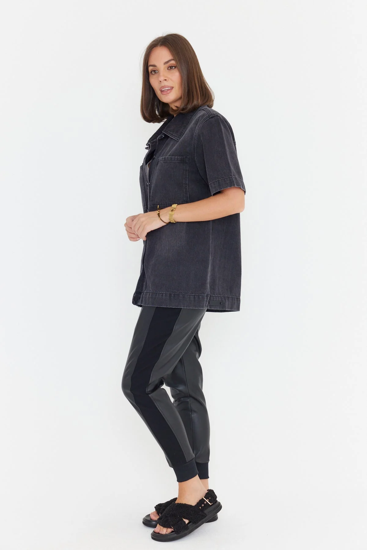 BECKHAM Shirt Black Denim - Image 9