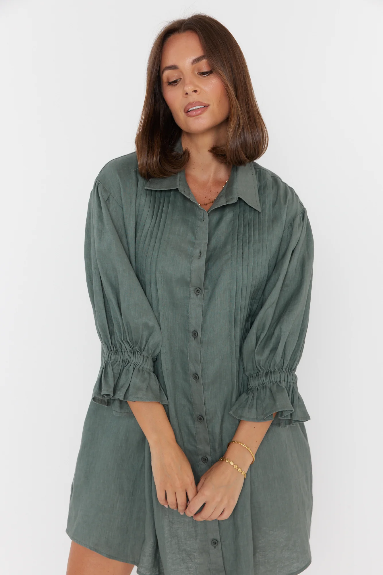 BERKEN Dress Dusty Green - Image 10