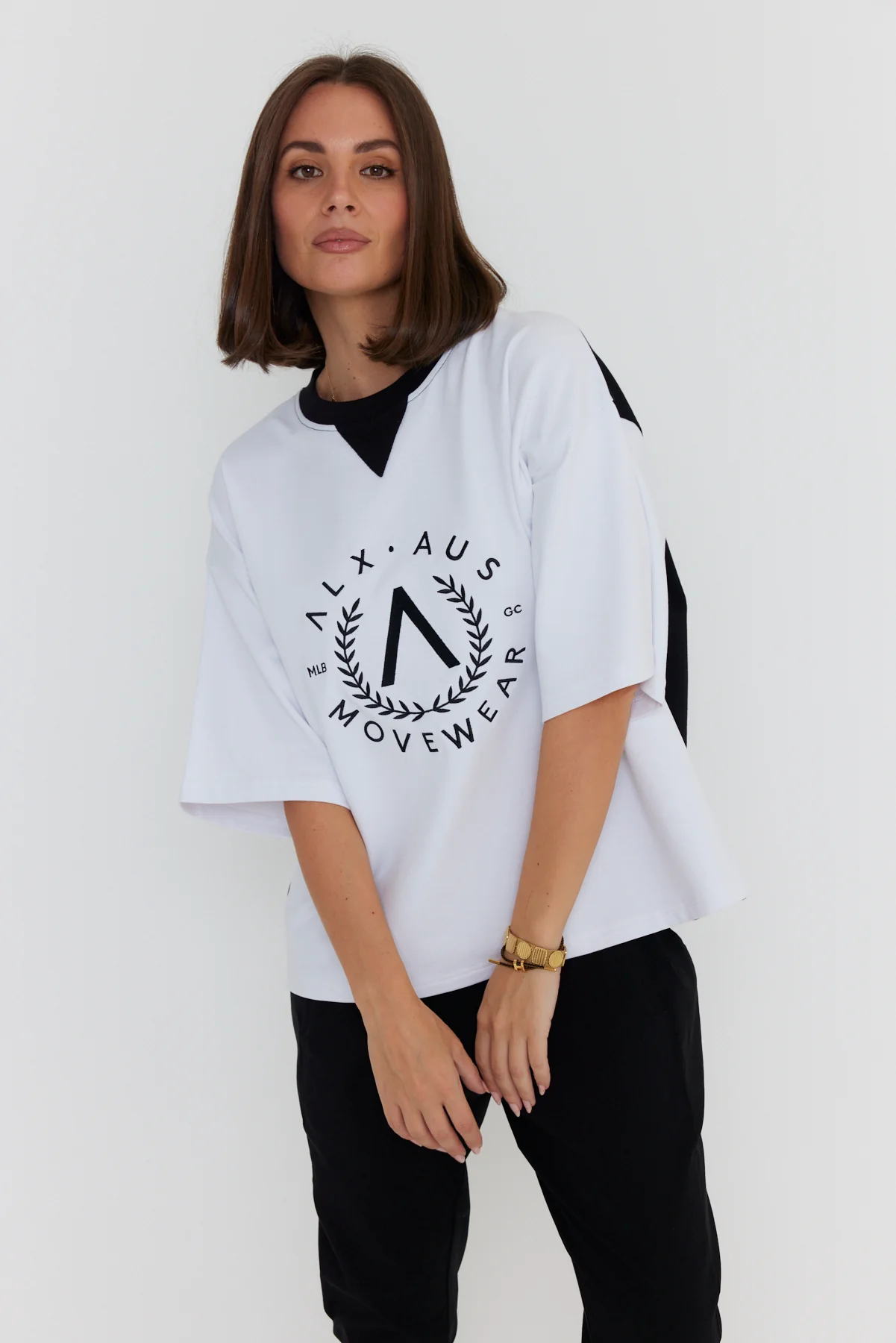 BRAX T-Shirt White/Black - Image 7