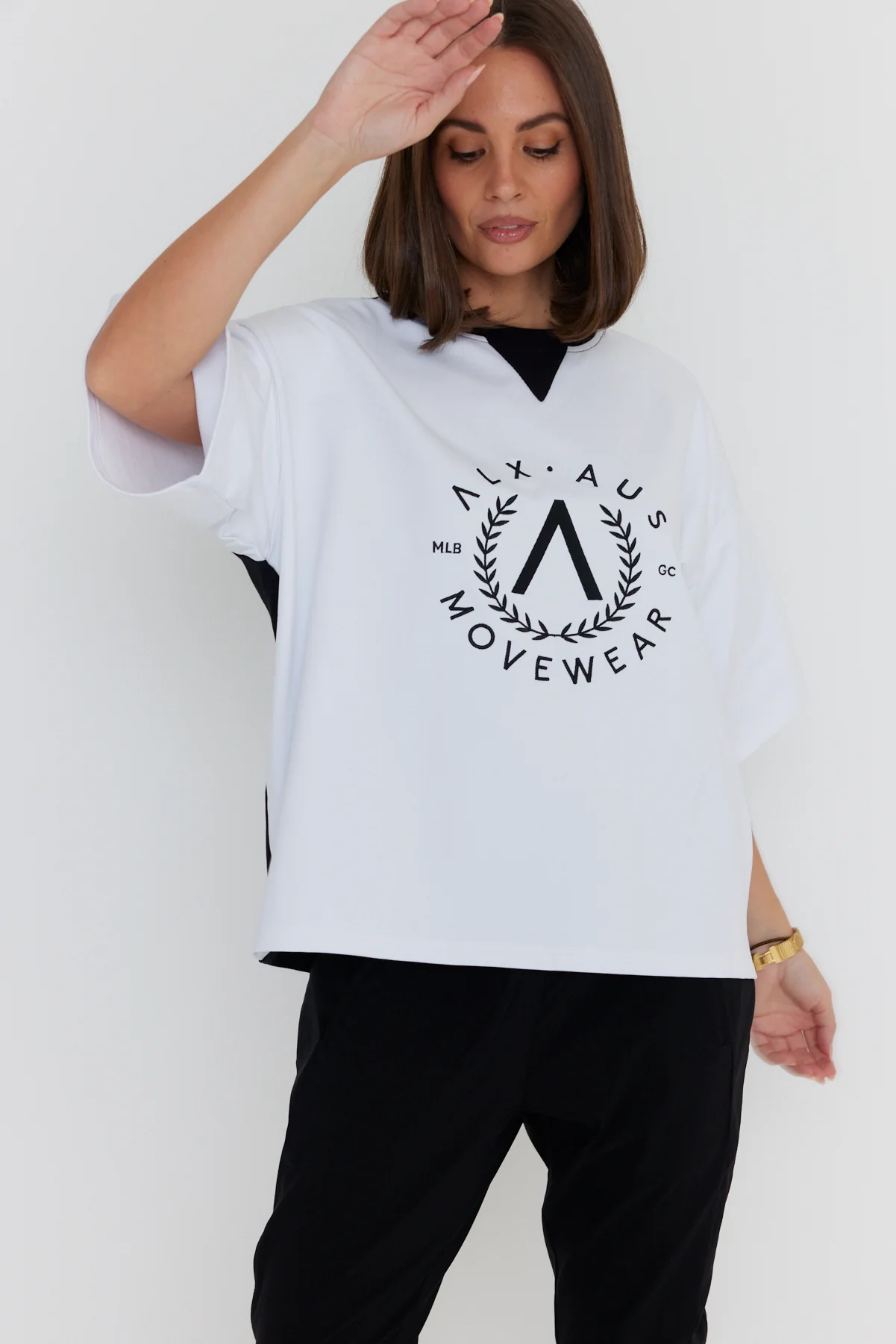 BRAX T-Shirt White/Black - Image 8