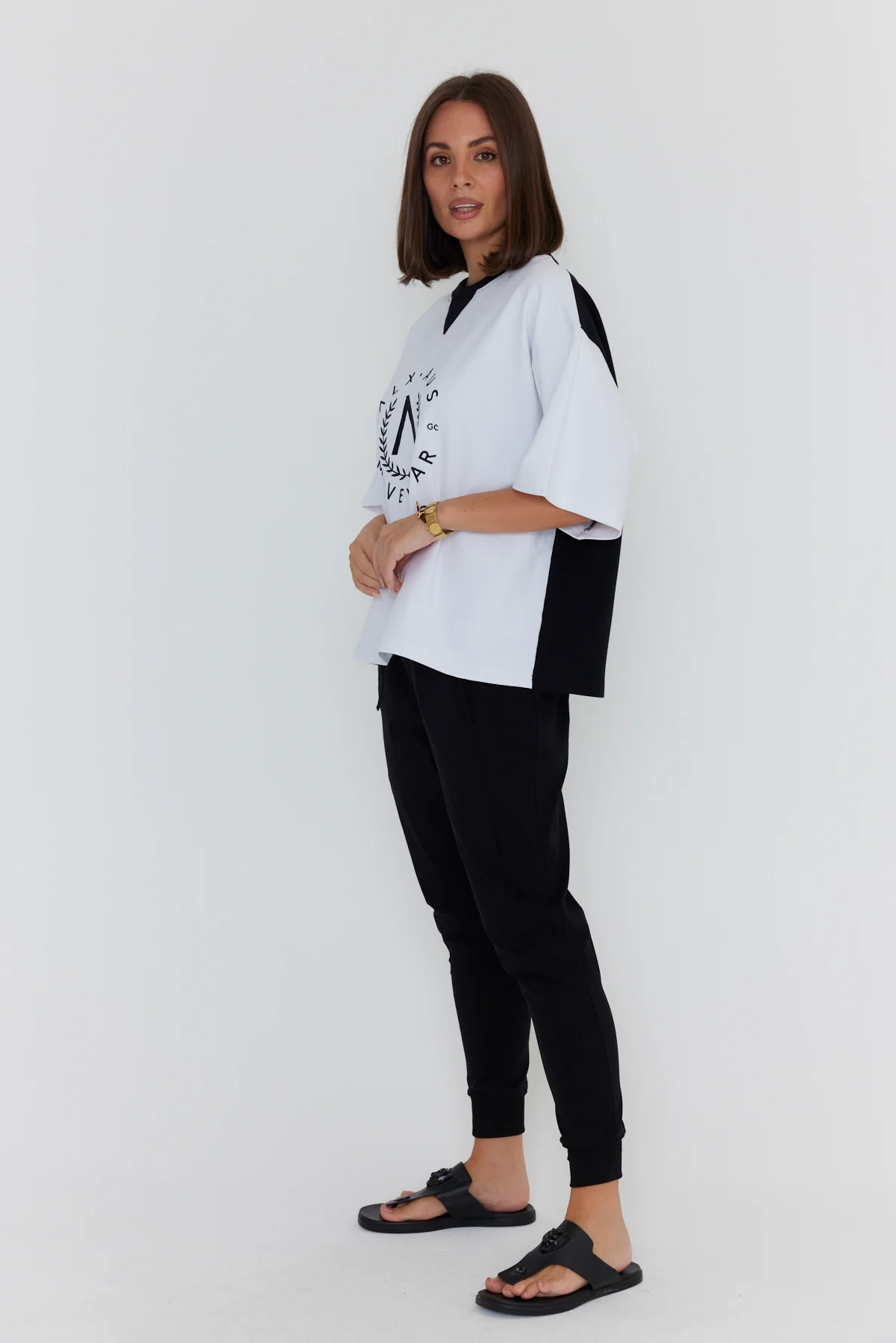 BRAX T-Shirt White/Black - Image 9