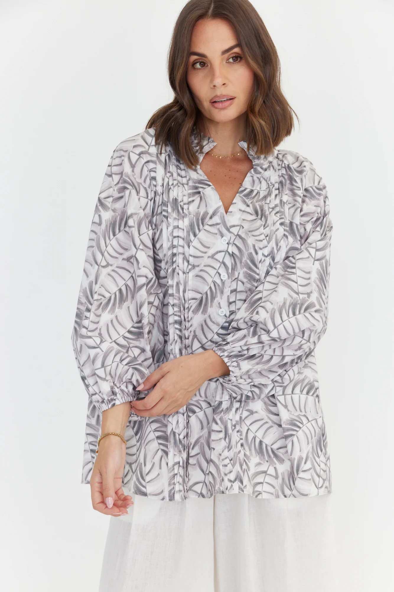 CAITS Blouse Coco Leaf Print - Image 6