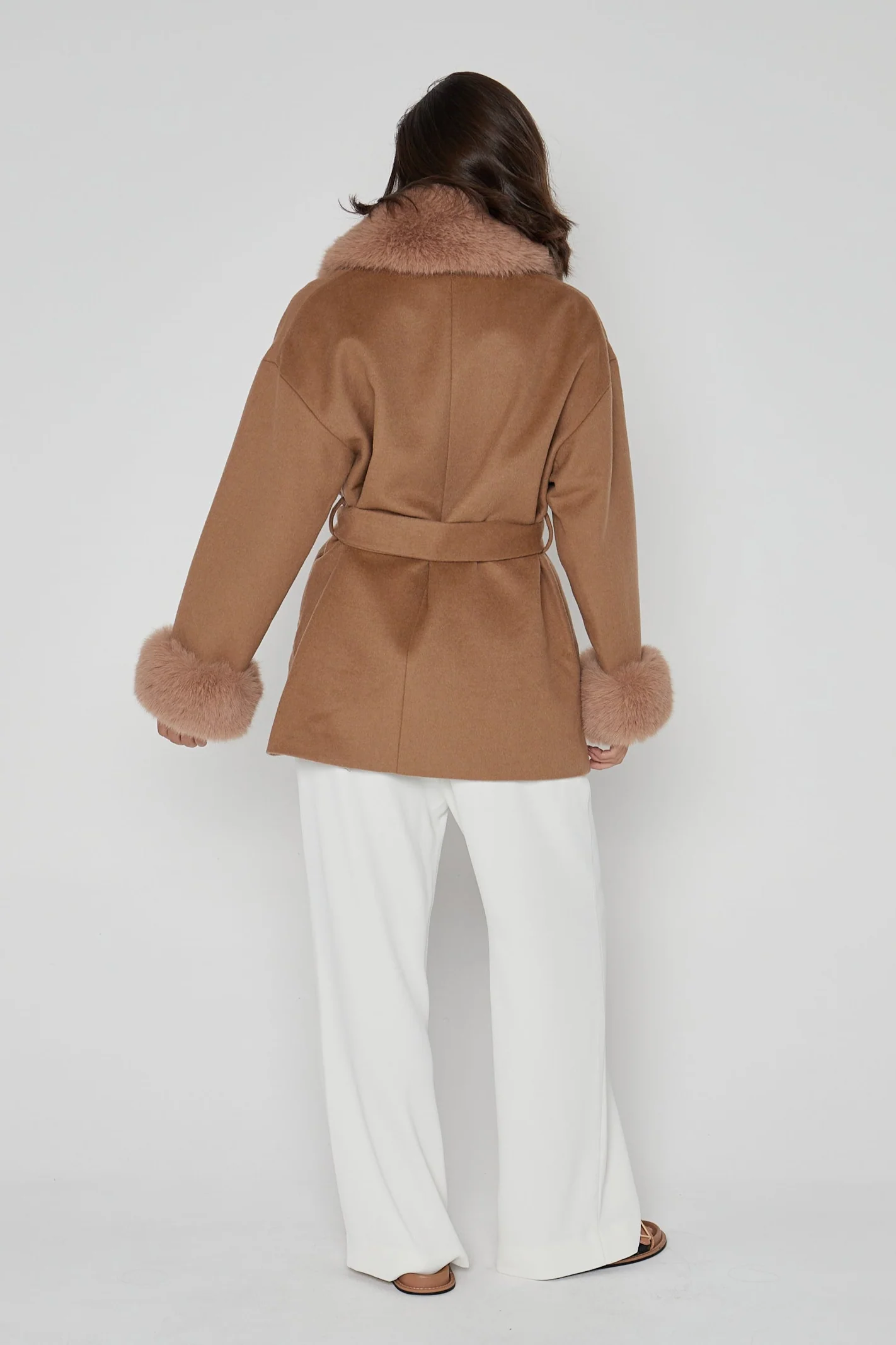 CARLO Faux Coat Tan - Image 12