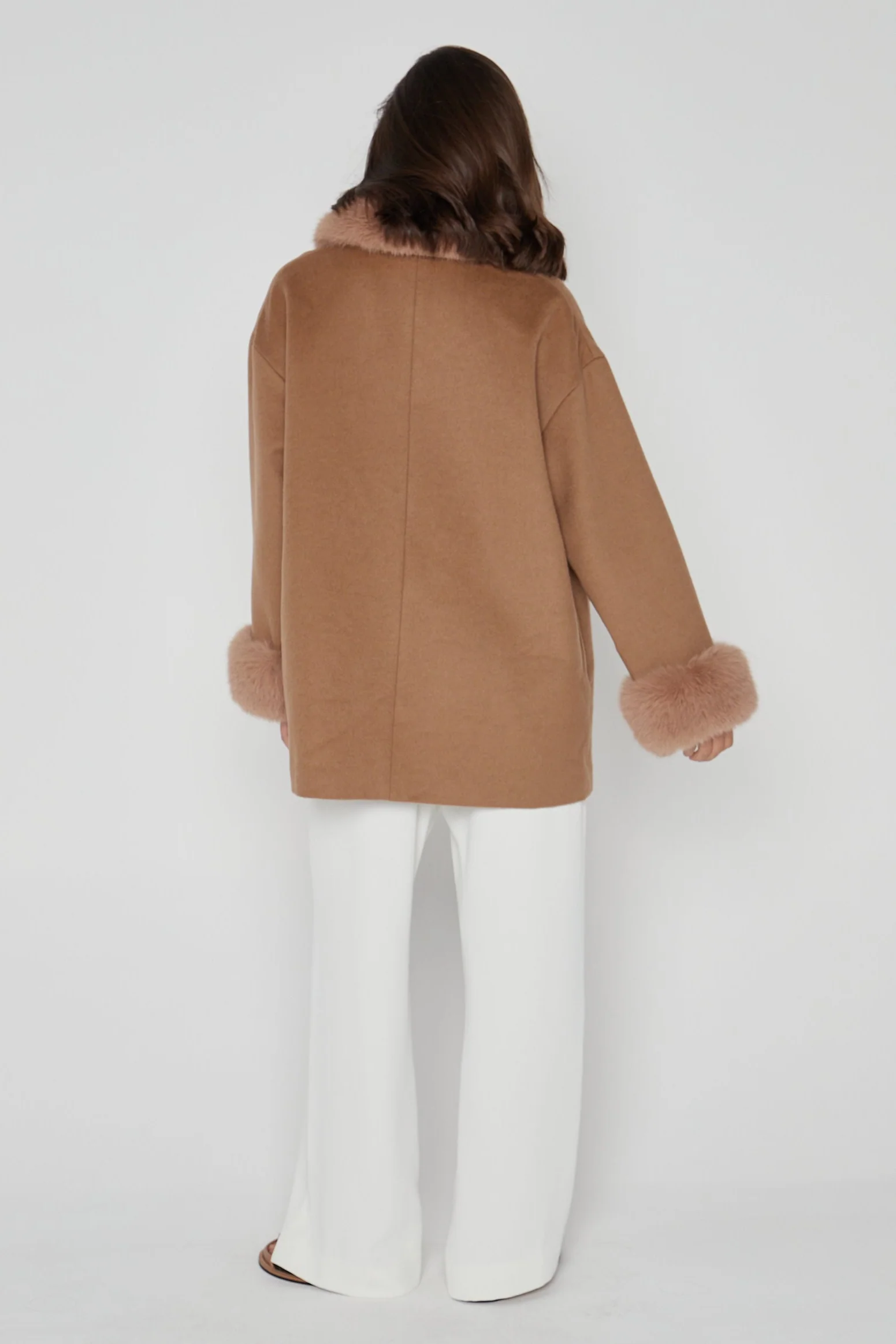 CARLO Faux Coat Tan - Image 13