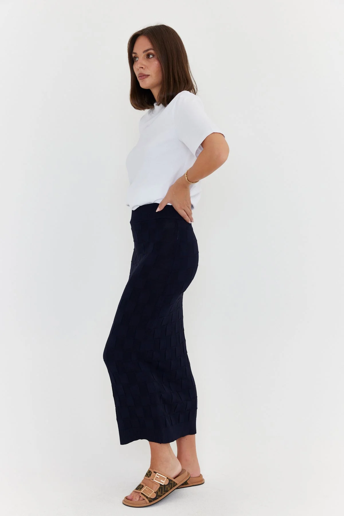 COMO Knit Skirt Navy - Image 10