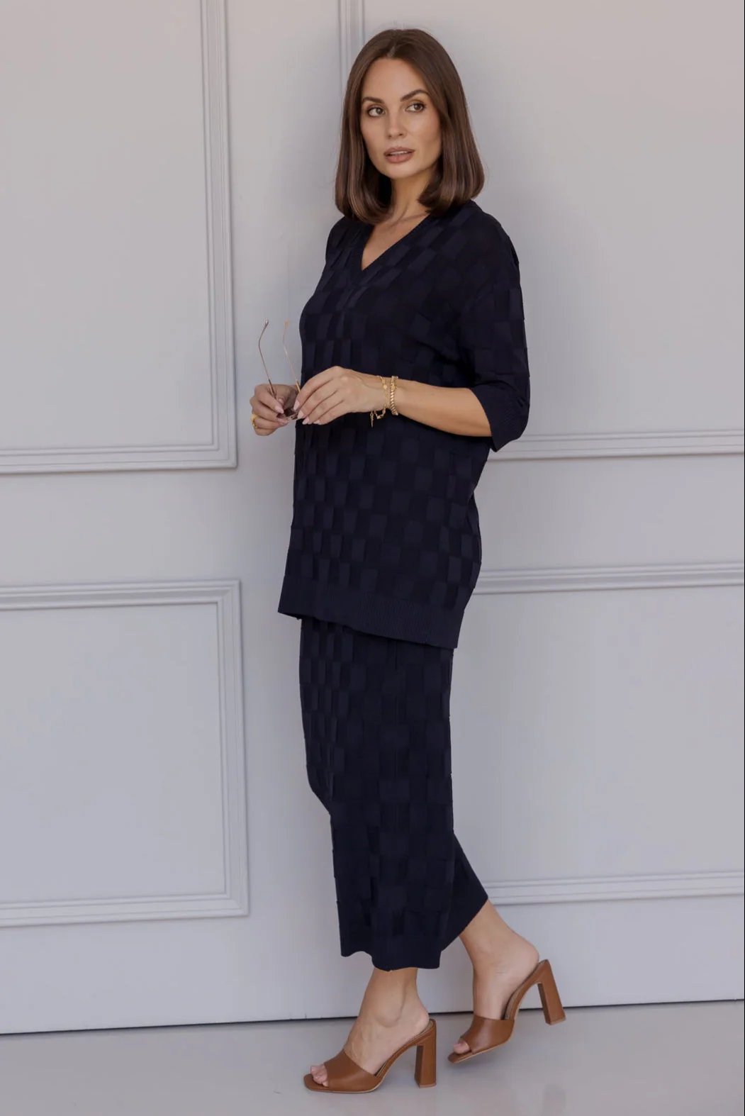COMO Knit Skirt Navy - Image 4
