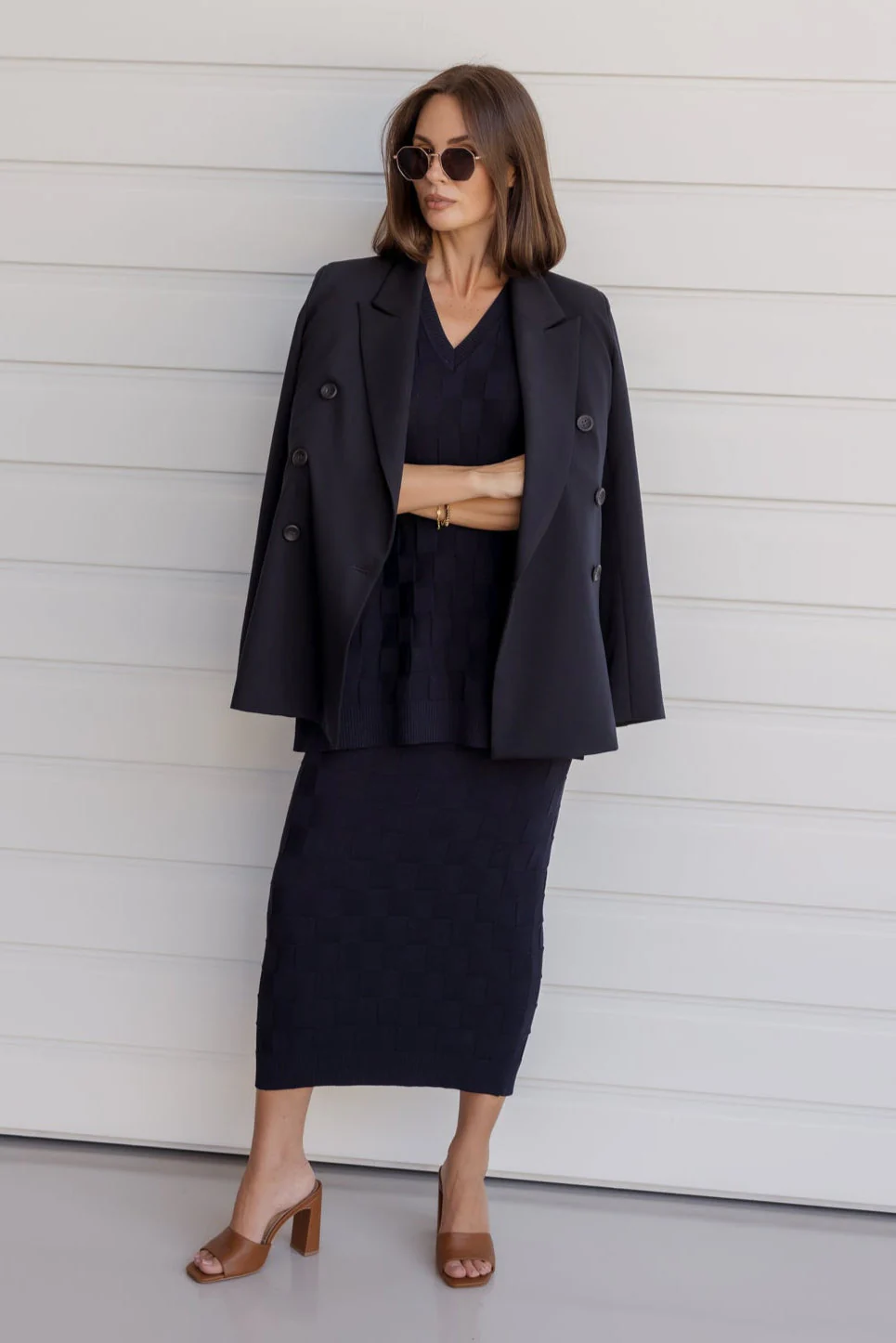 COMO Knit Skirt Navy - Image 5