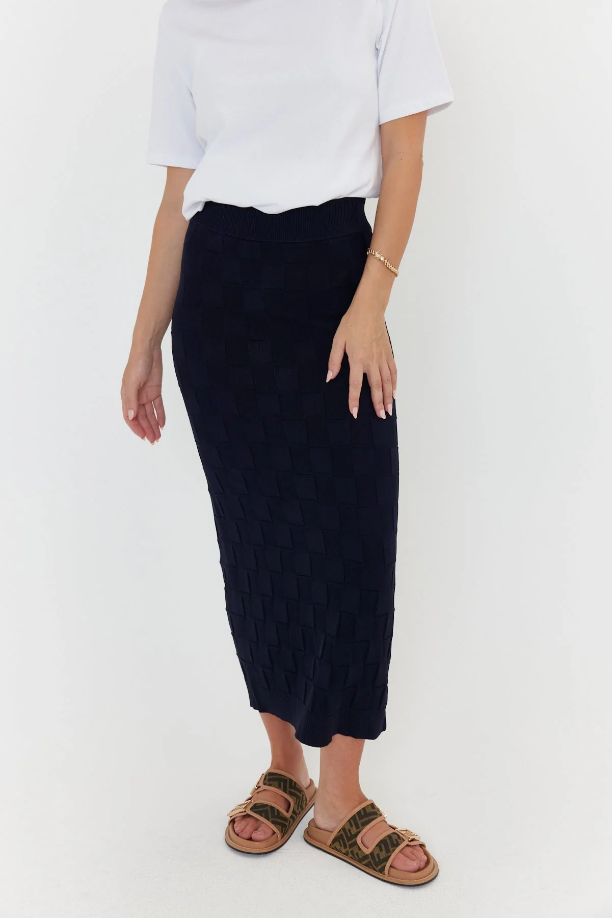 COMO Knit Skirt Navy - Image 7