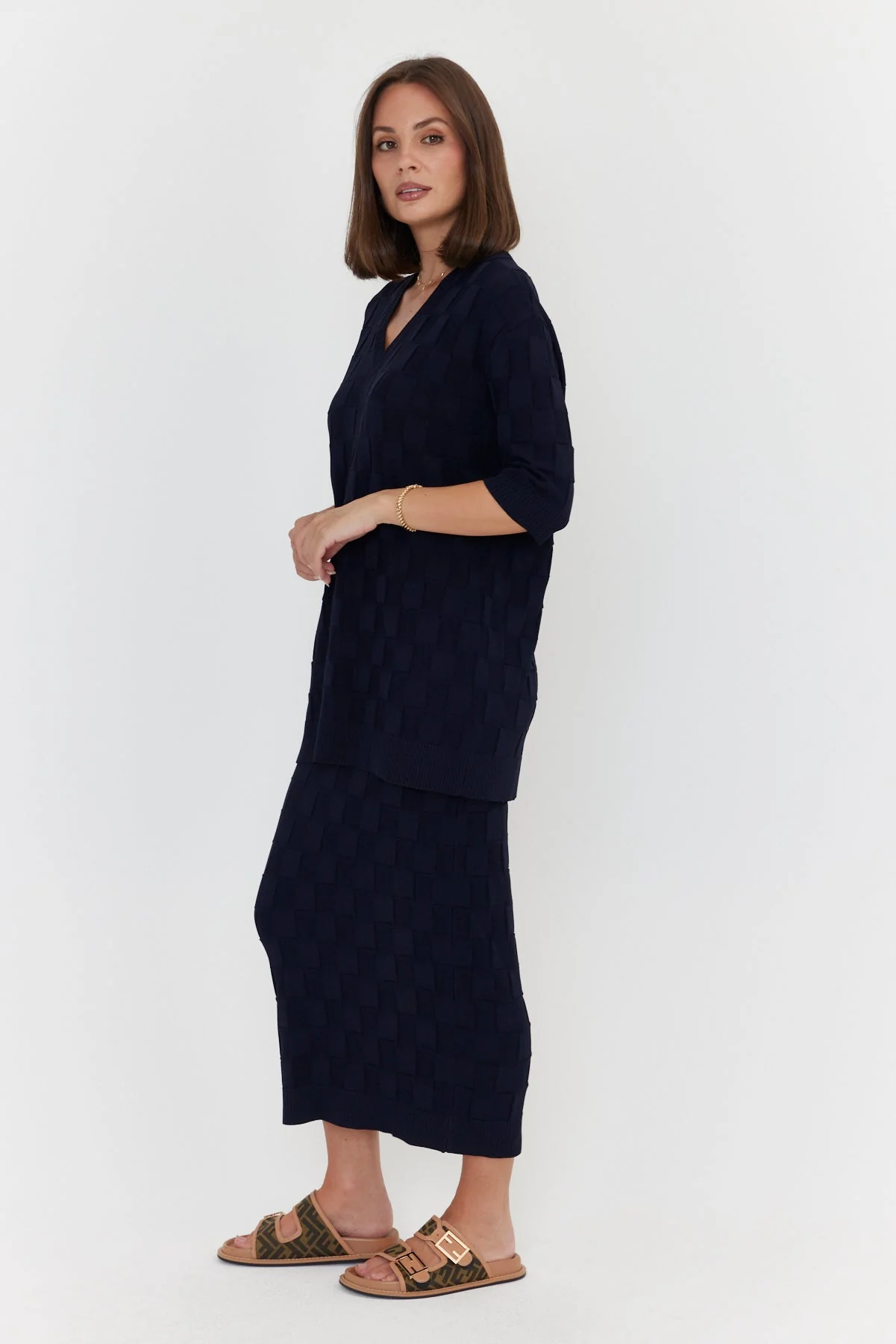 COMO Knit Skirt Navy - Image 8