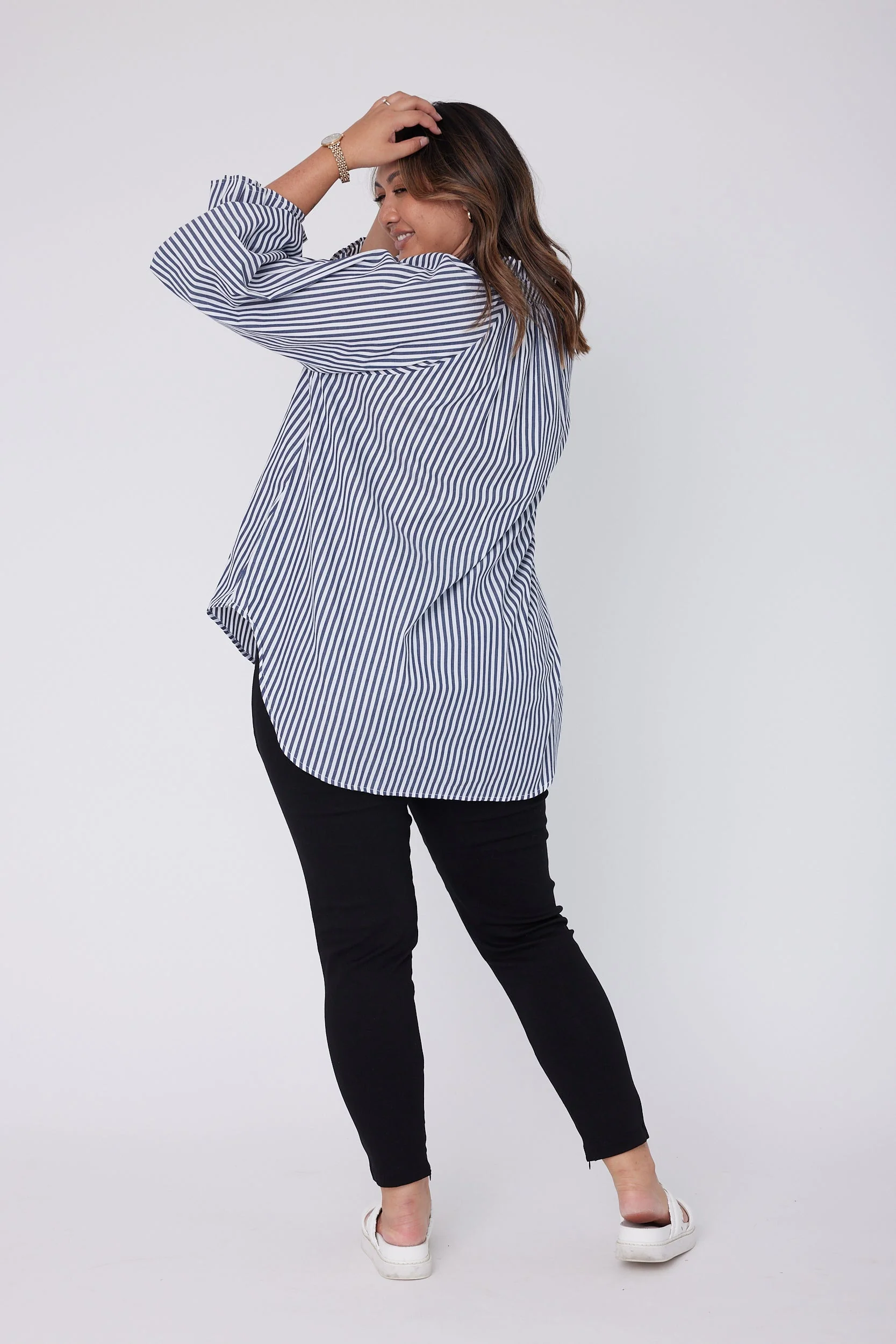 DANILL Blouse Navy Stripe - Image 14