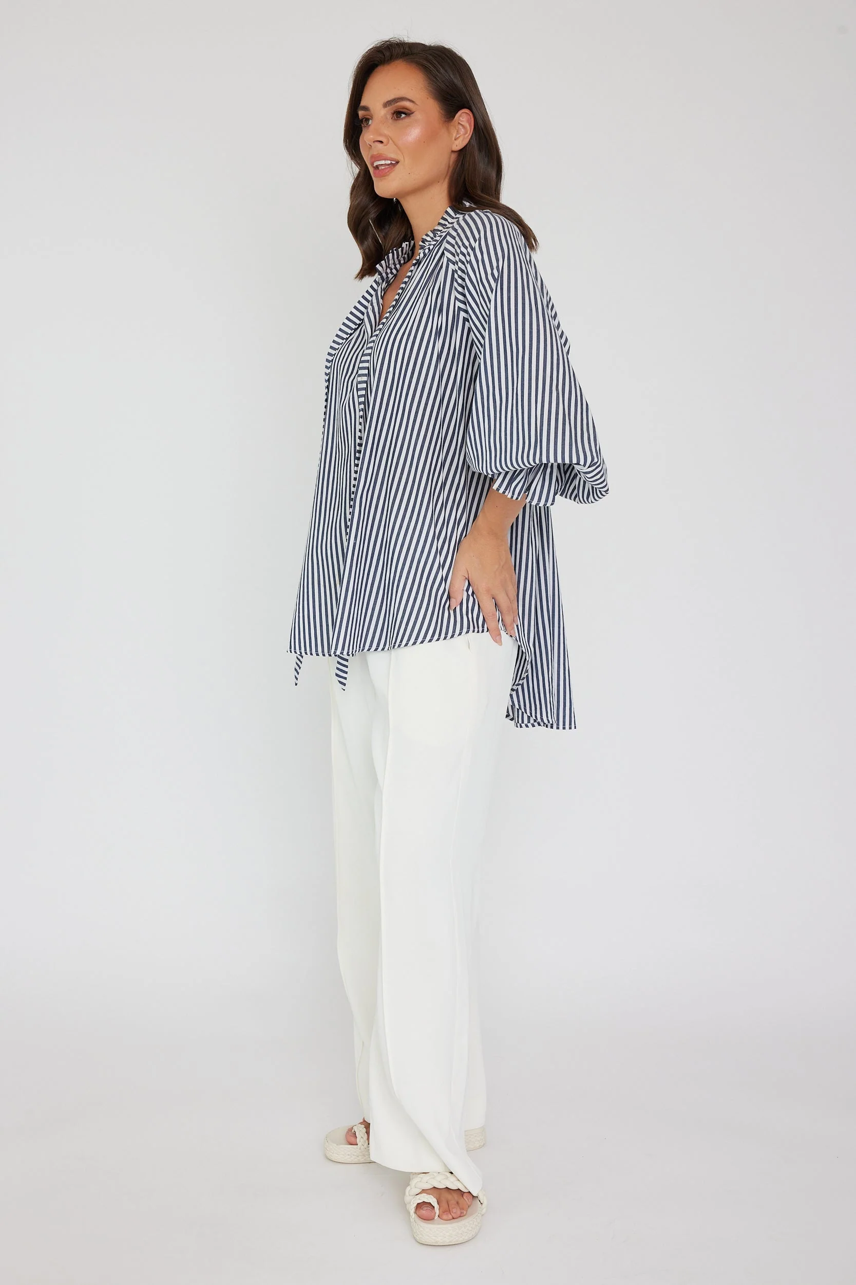 DANILL Blouse Navy Stripe - Image 9