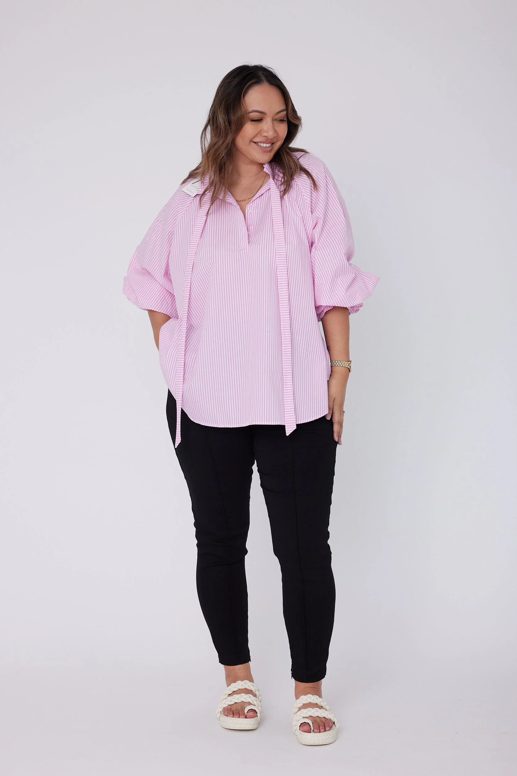DANILL Blouse Pink Stripe - Image 12