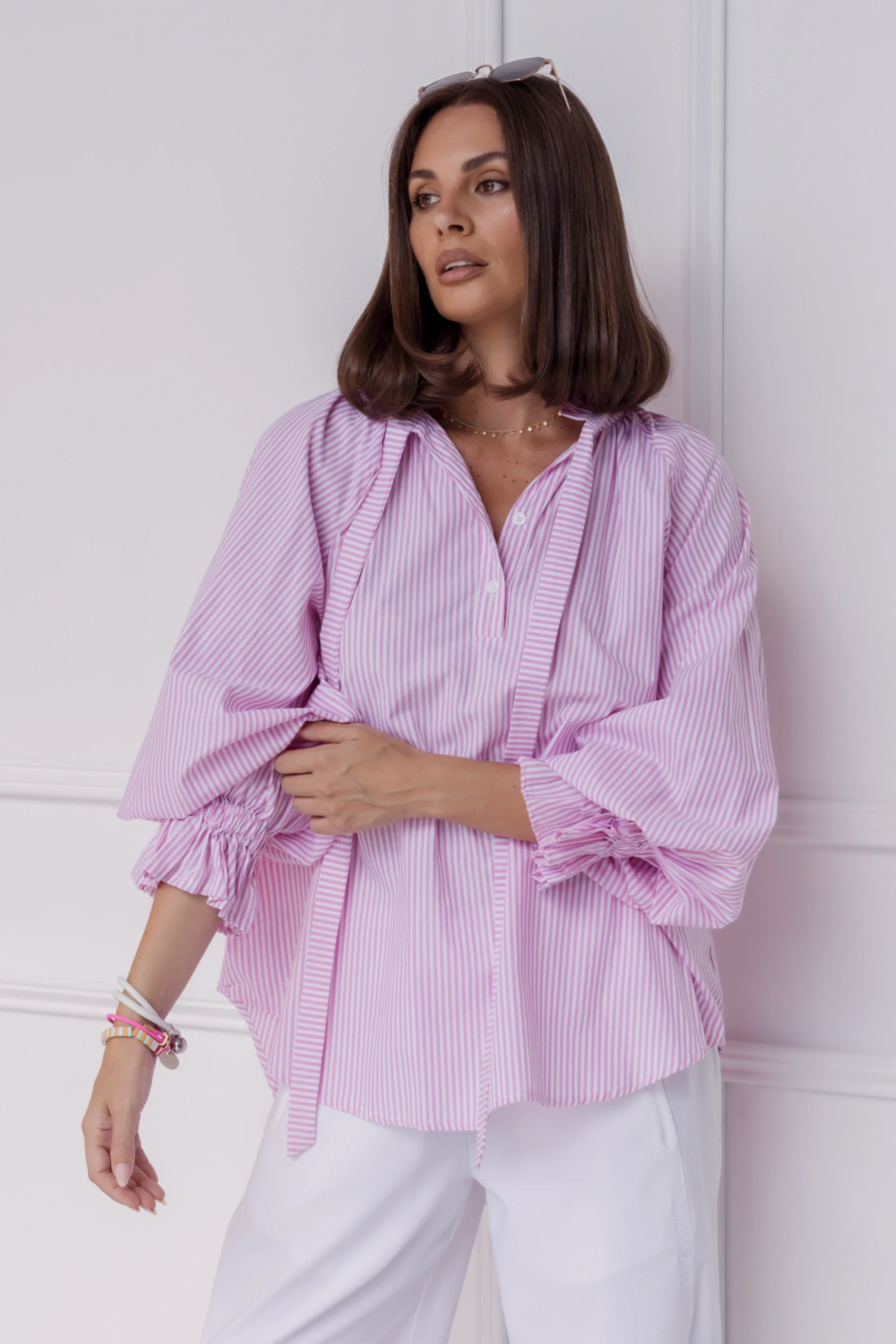 DANILL Blouse Pink Stripe - Image 3