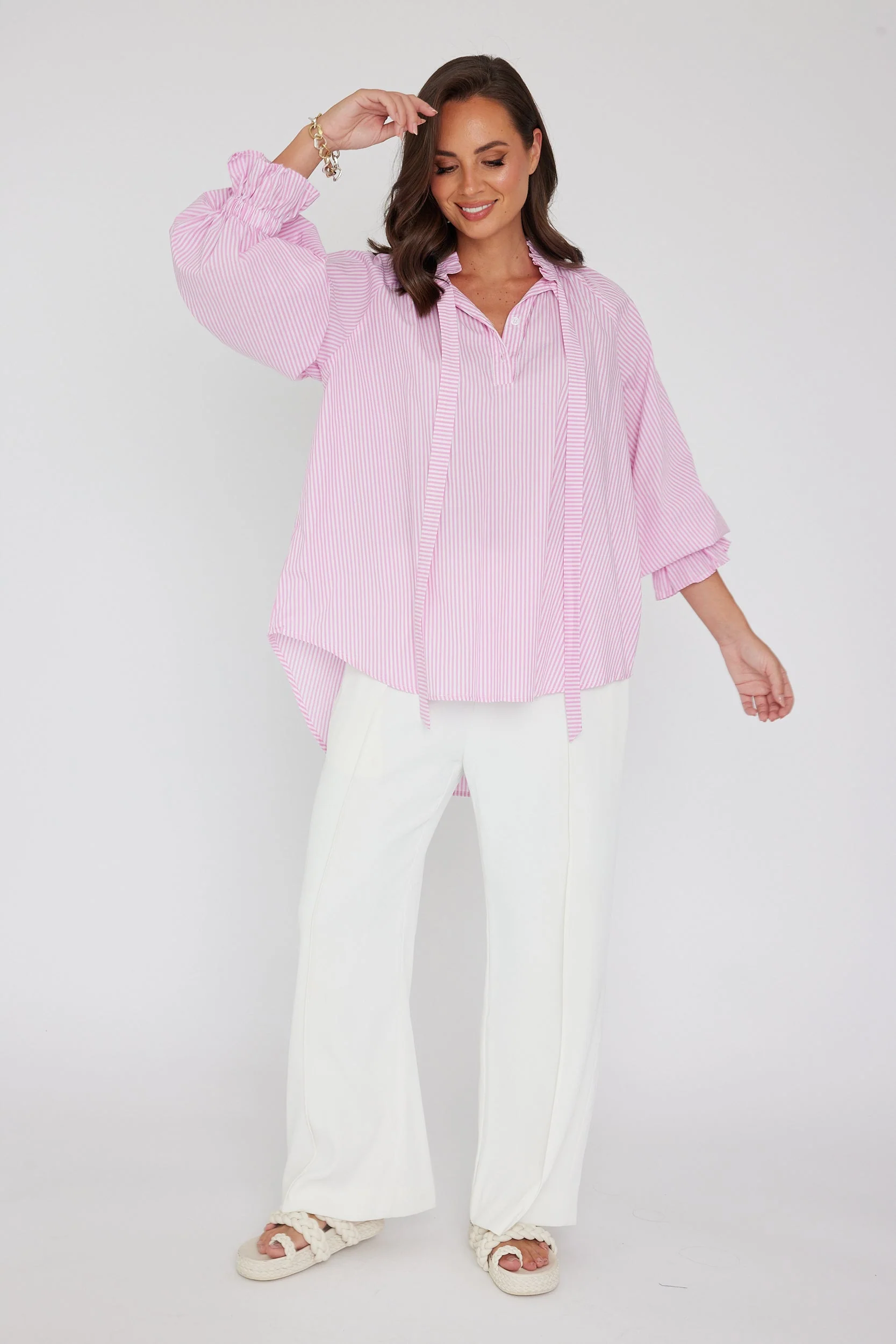 DANILL Blouse Pink Stripe - Image 6