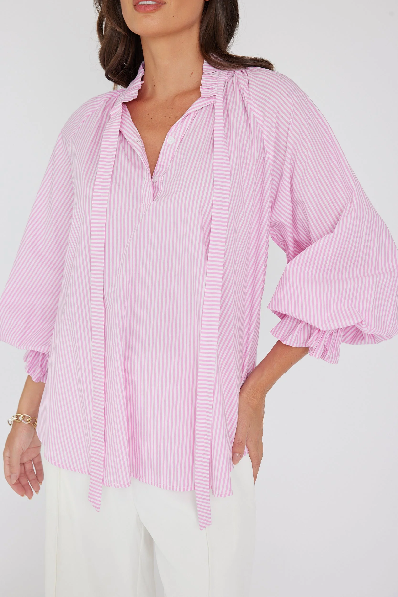 DANILL Blouse Pink Stripe - Image 7