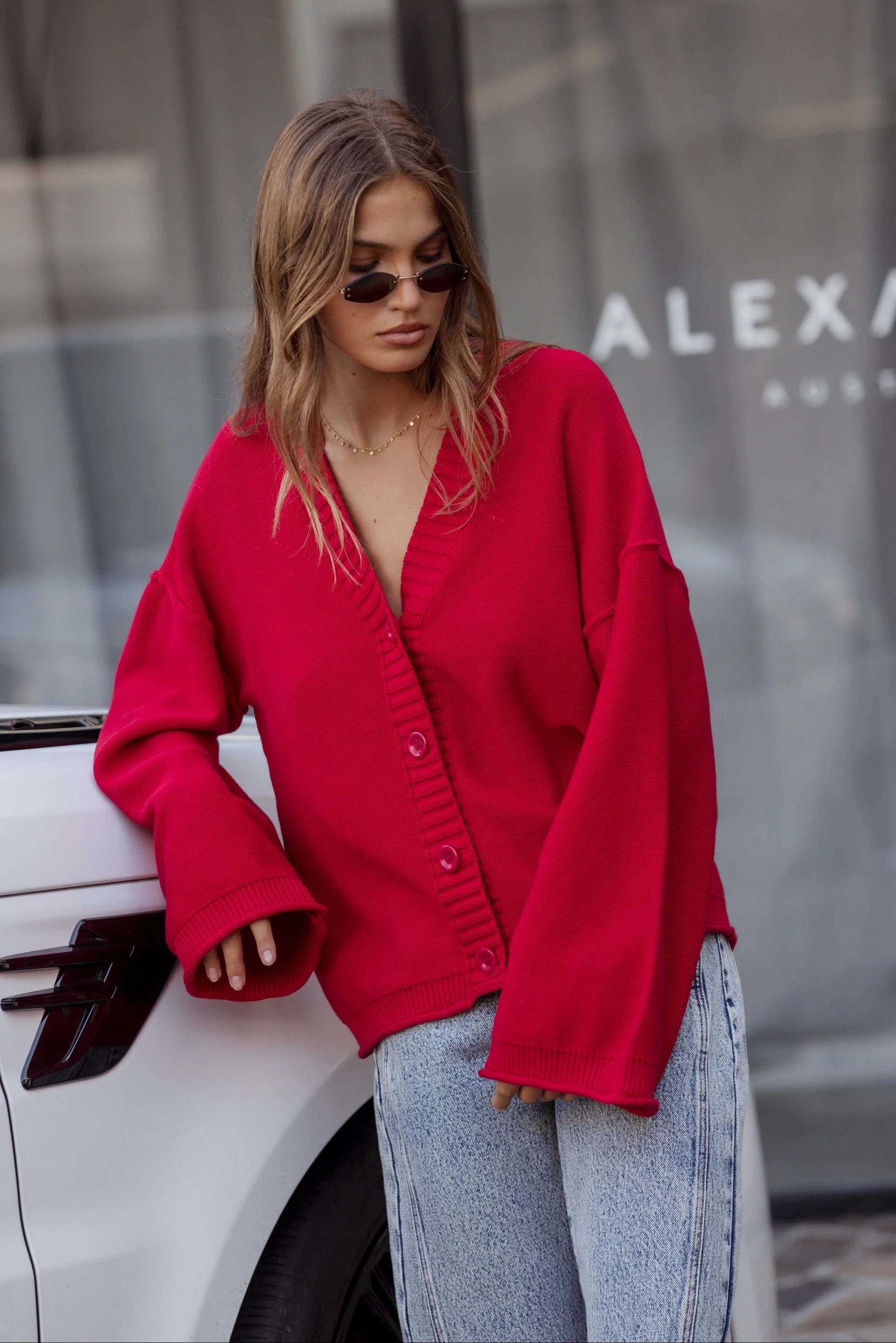DANTE Cardigan Red