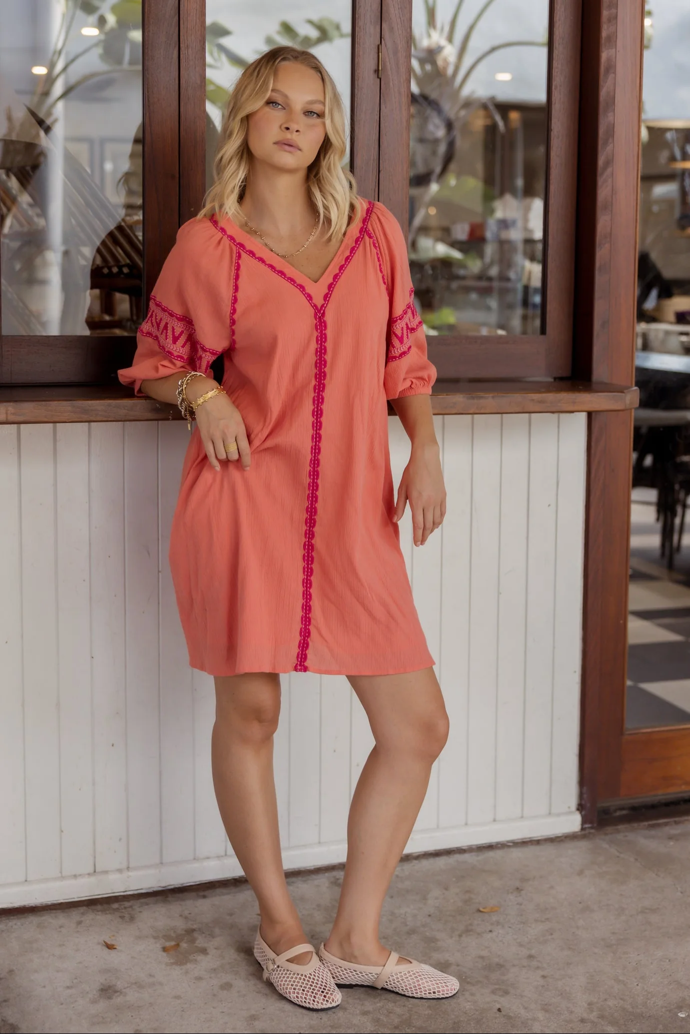 DARCY Dress Coral - Image 2