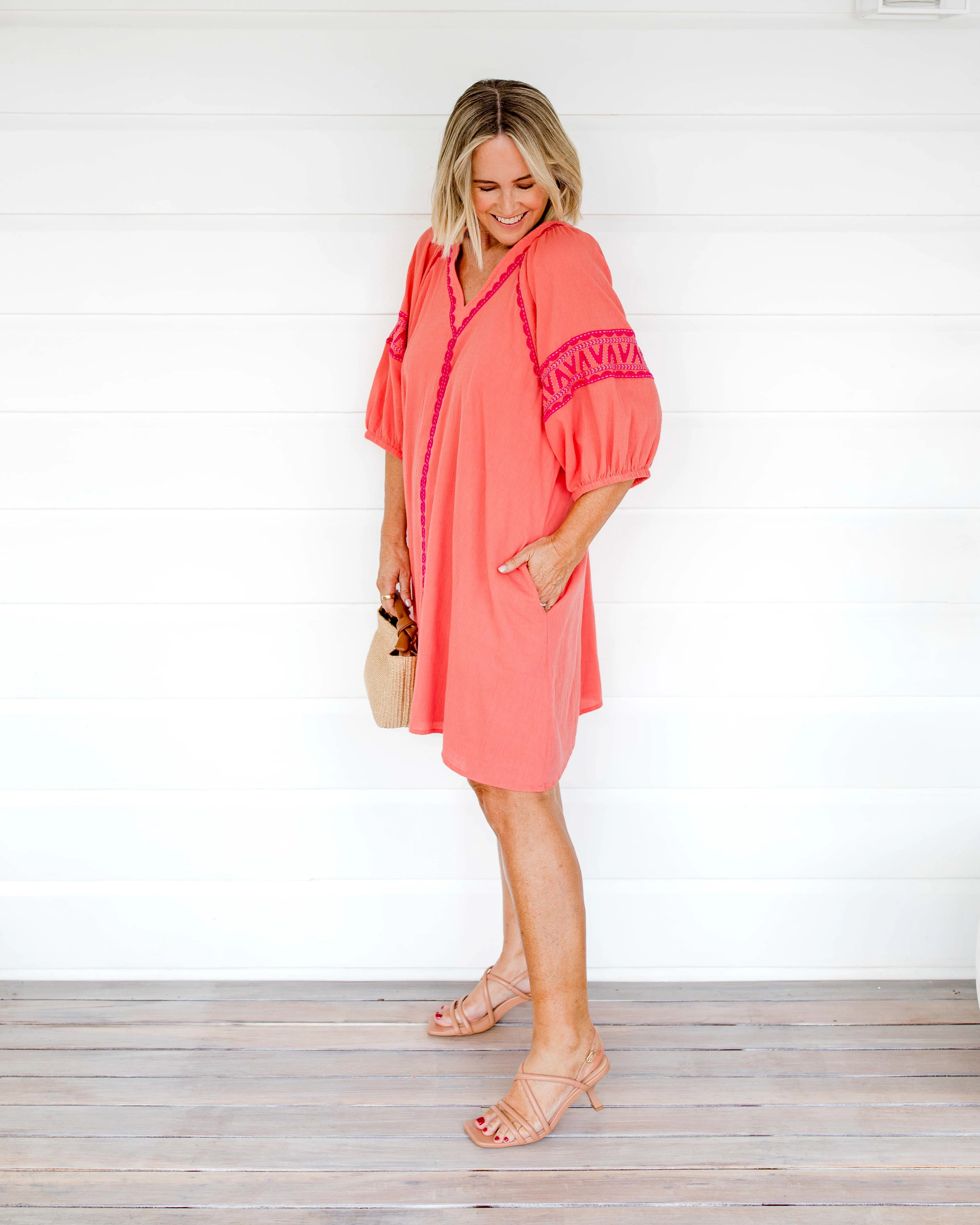 DARCY Dress Coral - Image 4