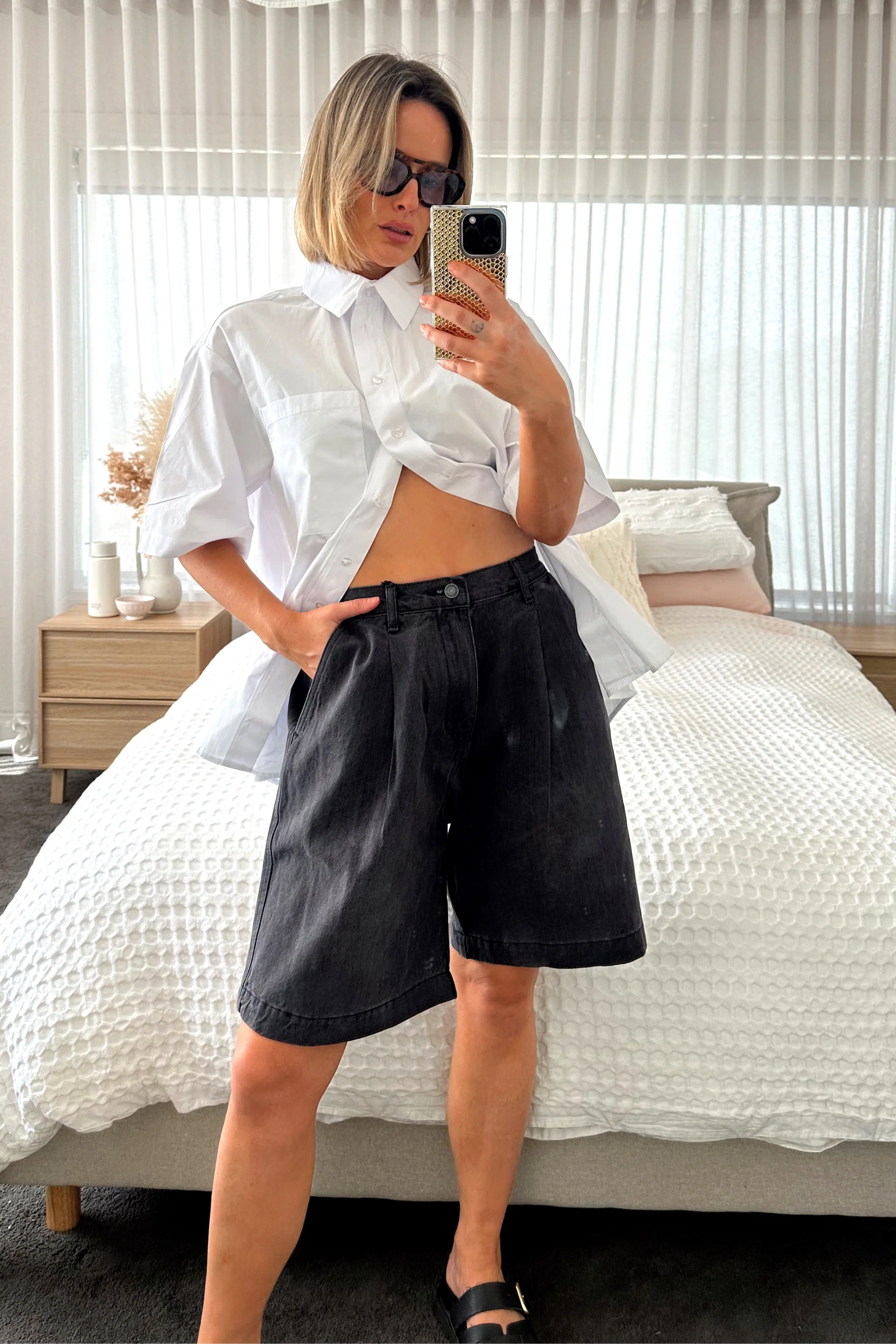 HARVEY Shorts Black Denim - Image 4