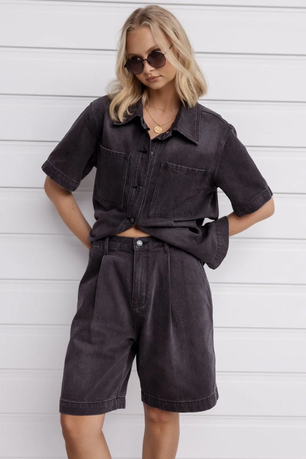 HARVEY Shorts Black Denim - Image 5