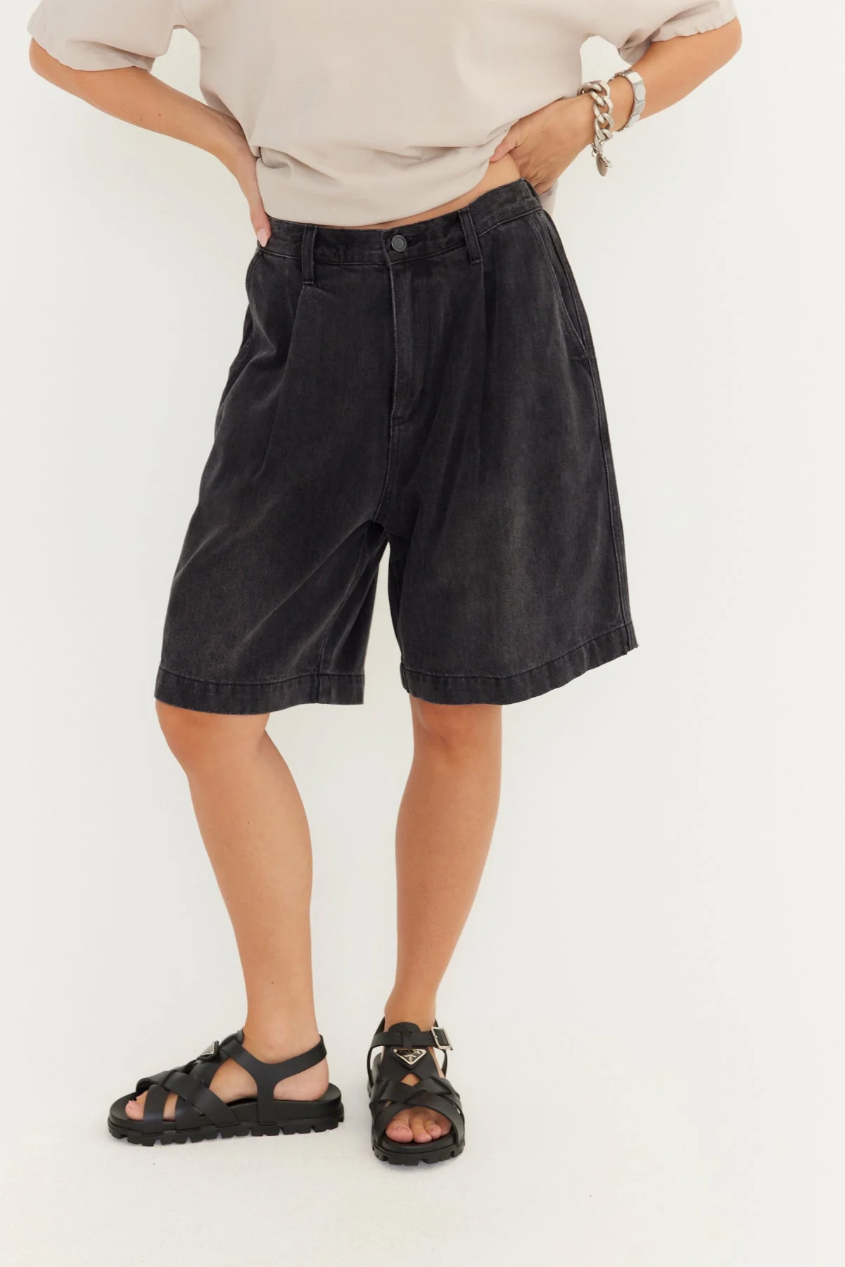 HARVEY Shorts Black Denim - Image 7