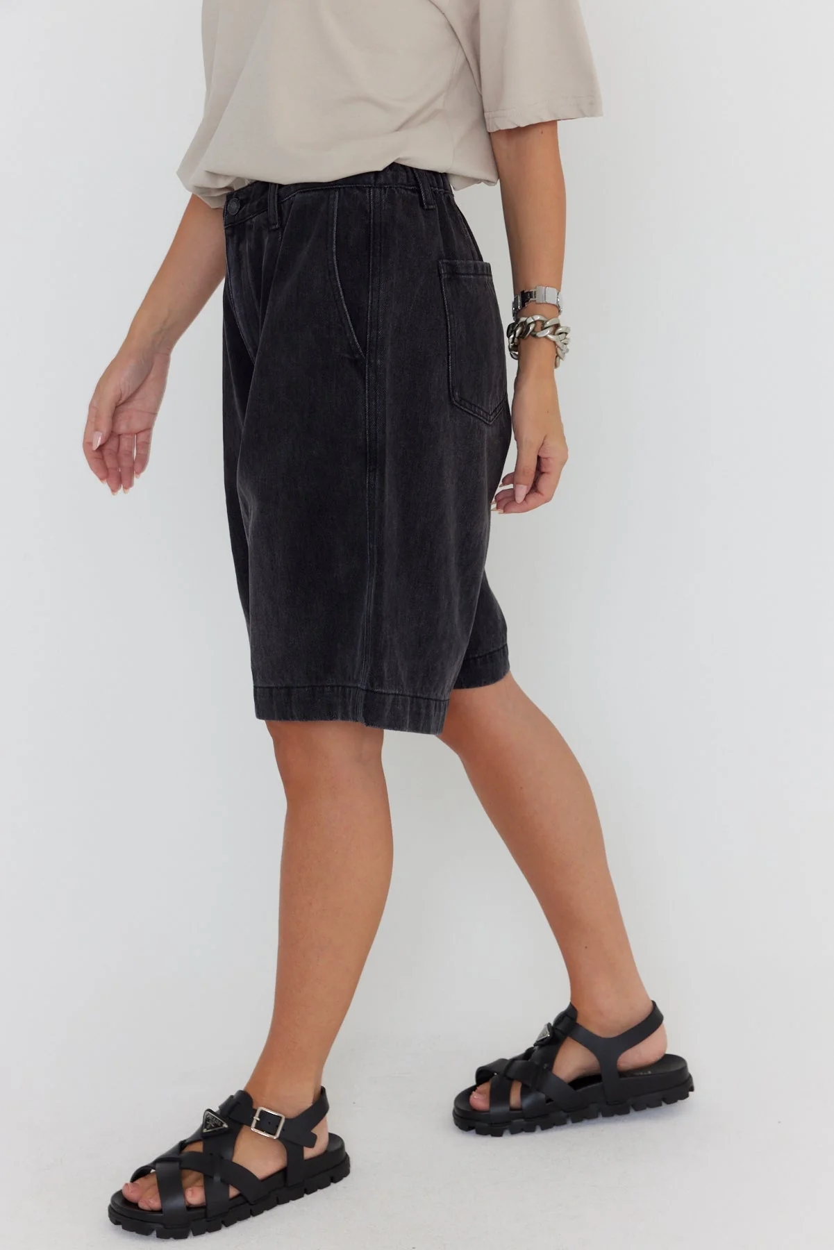 HARVEY Shorts Black Denim - Image 9
