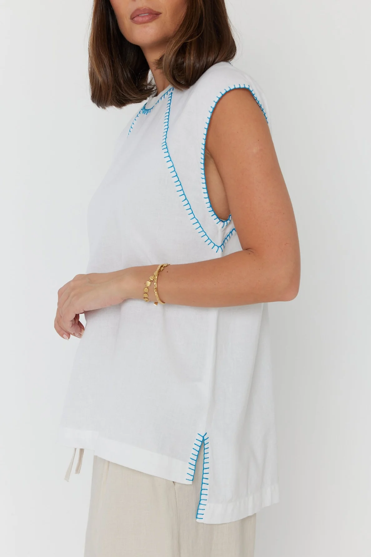 HUDSON Tank White/Electric Blue - Image 10