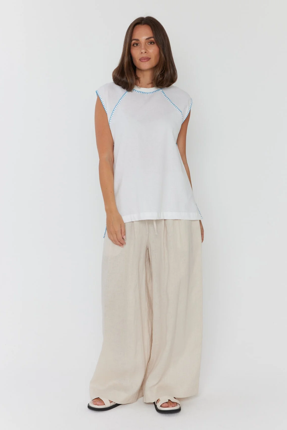 HUDSON Tank White/Electric Blue - Image 6
