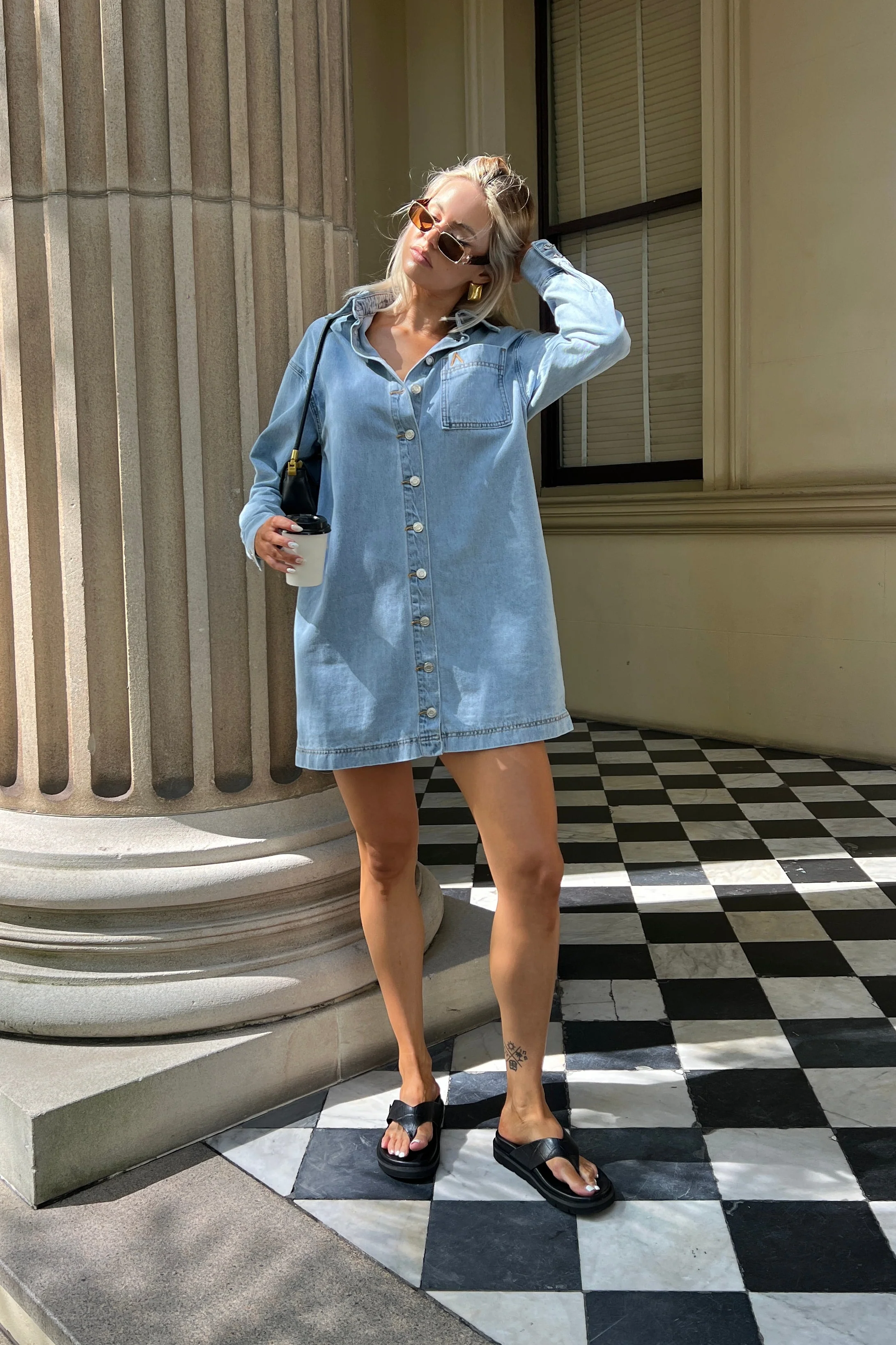 IGLUM Mini Dress Light Blue Wash - Image 4